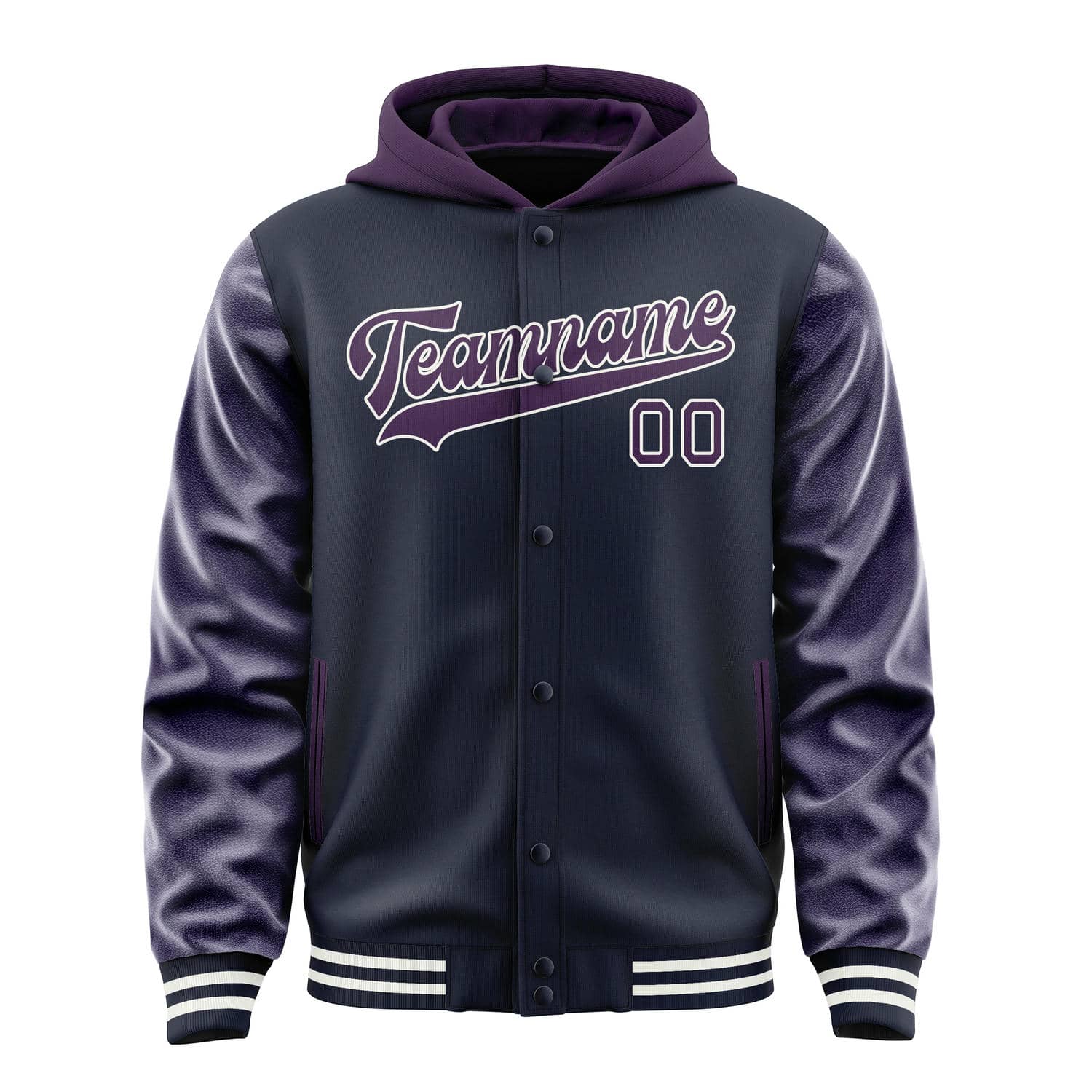 Custom Navy Purple Jacket