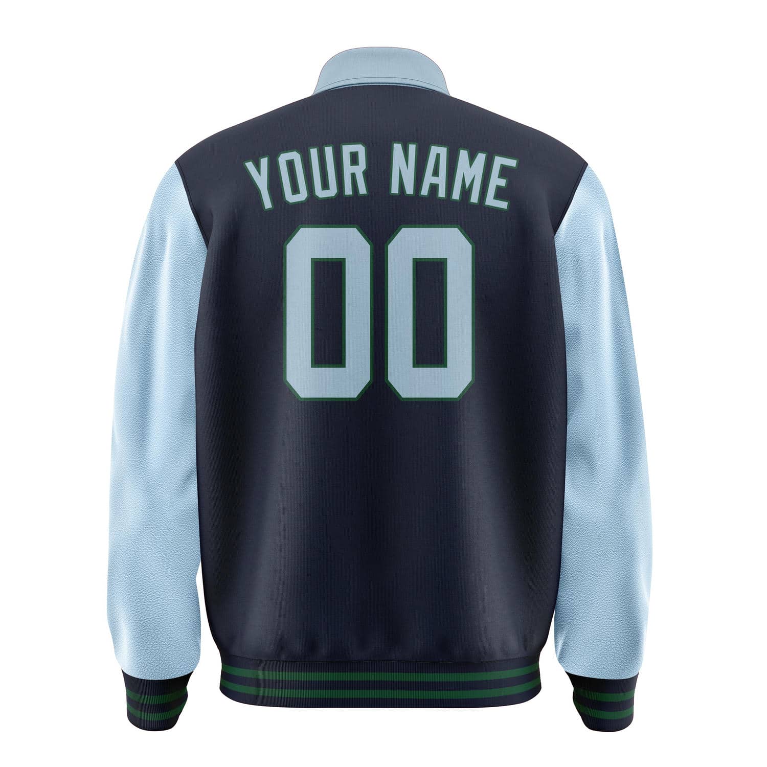Custom Navy Light Blue Jacket