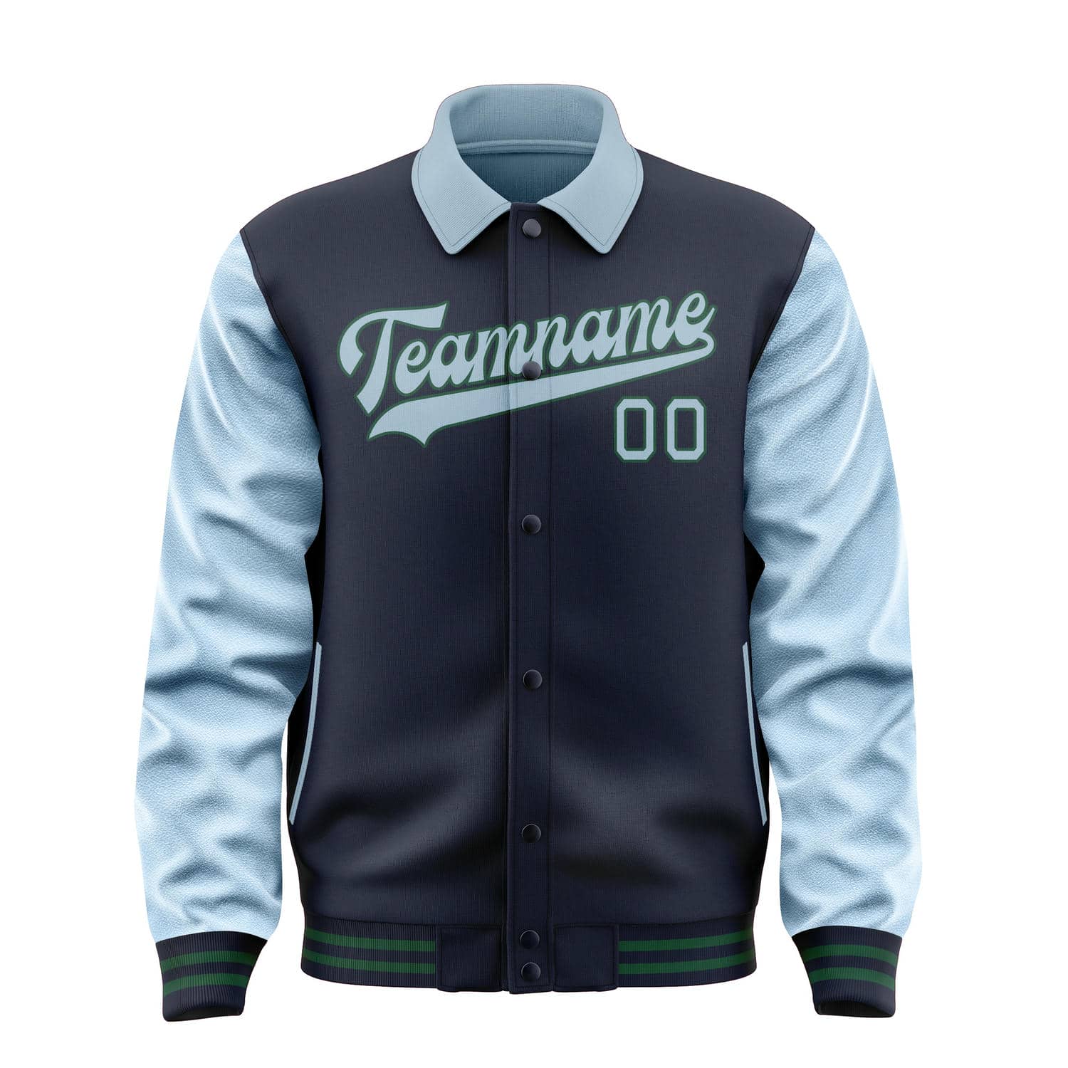 Custom Navy Light Blue Jacket
