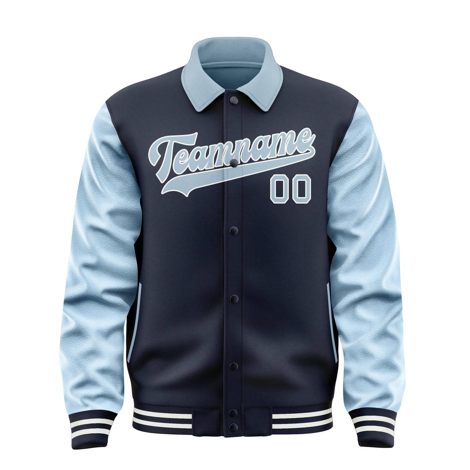 Custom Navy Light Blue Jacket