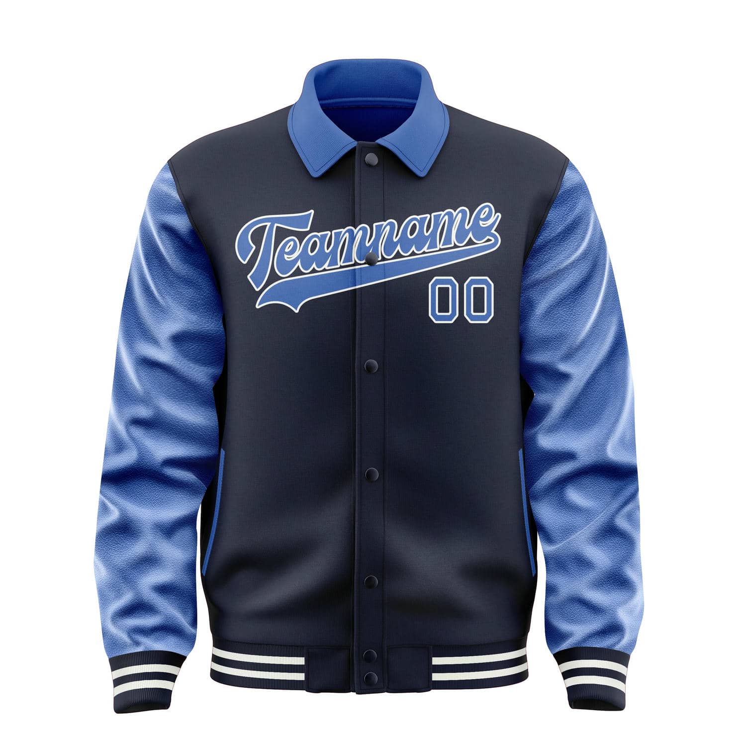 Custom Navy Sky Blue Jacket