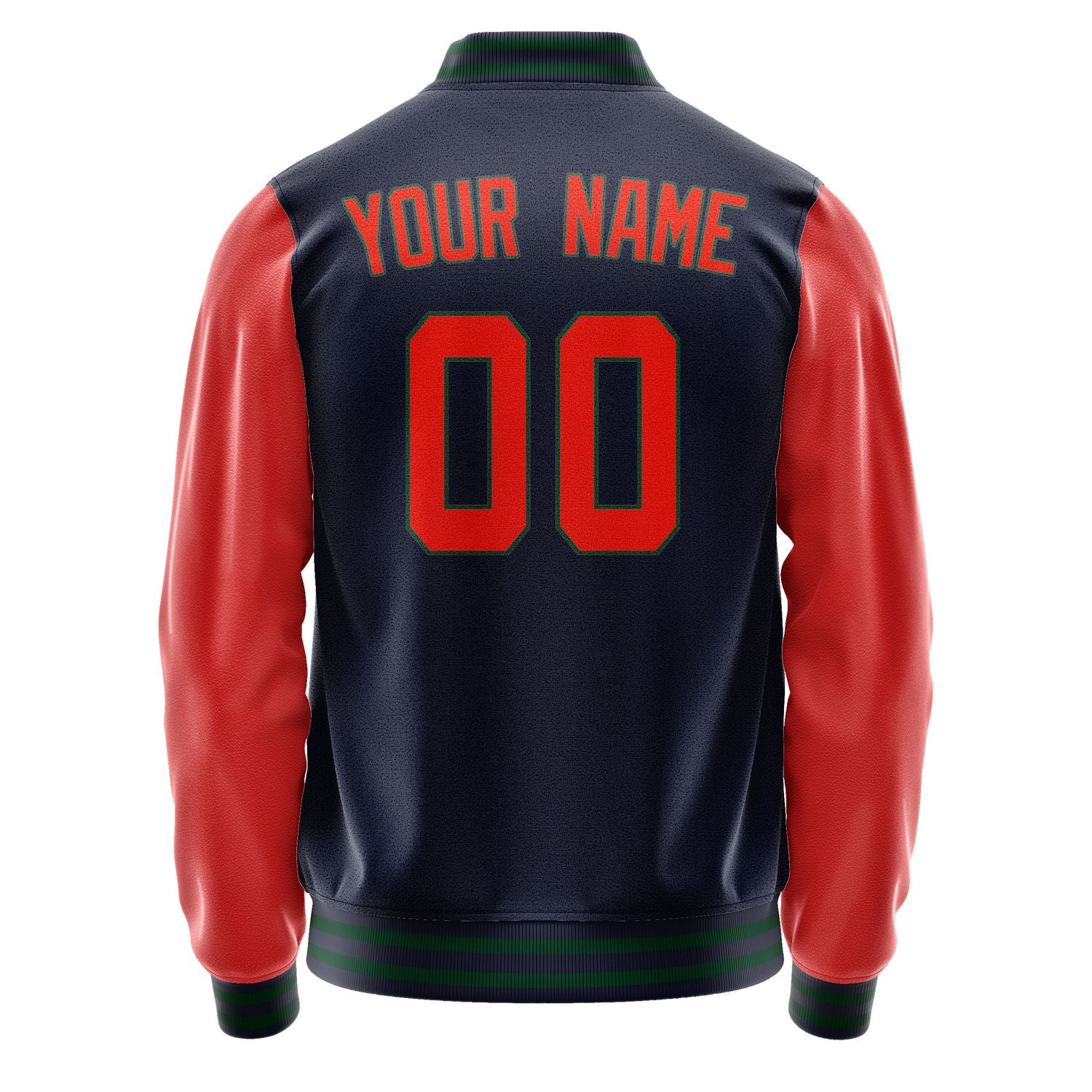 Custom Navy Orange Red Jacket JA1111121105B30512