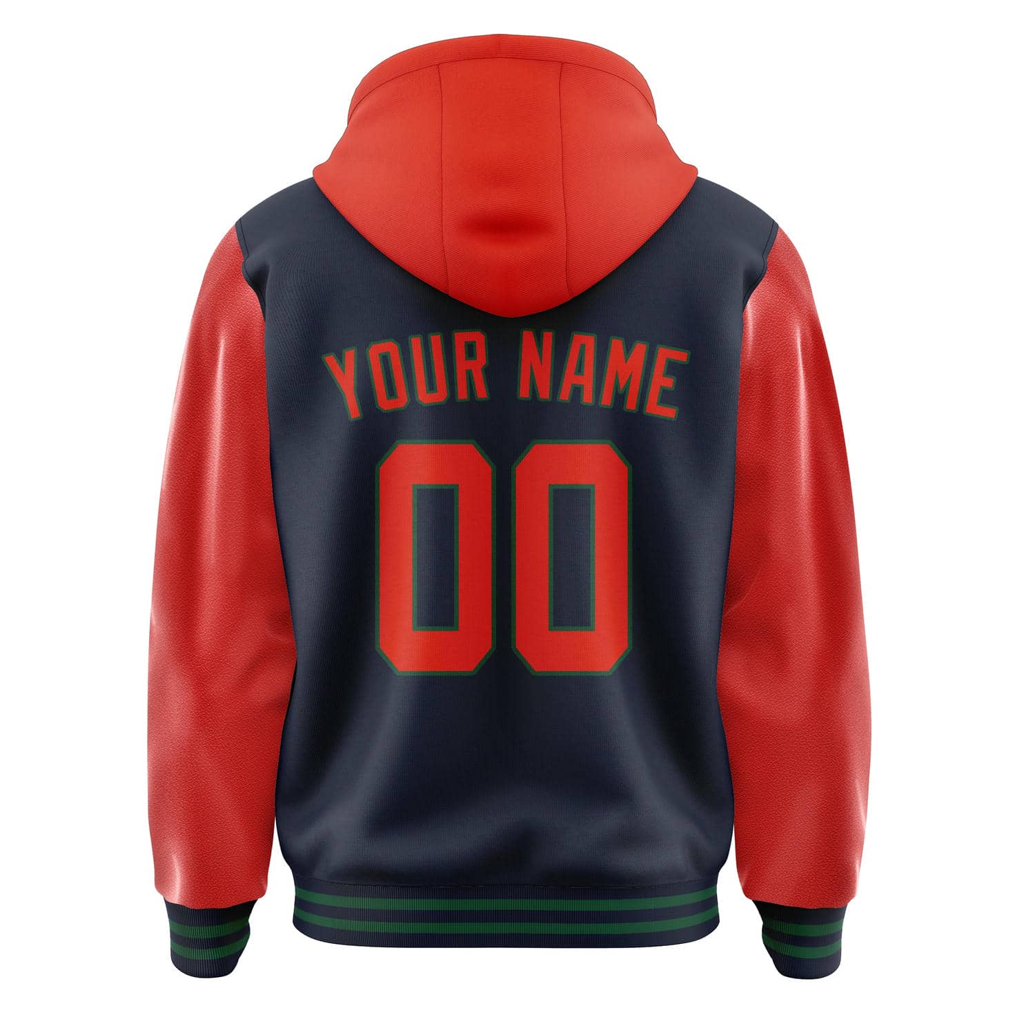 Custom Navy Orange Red Jacket
