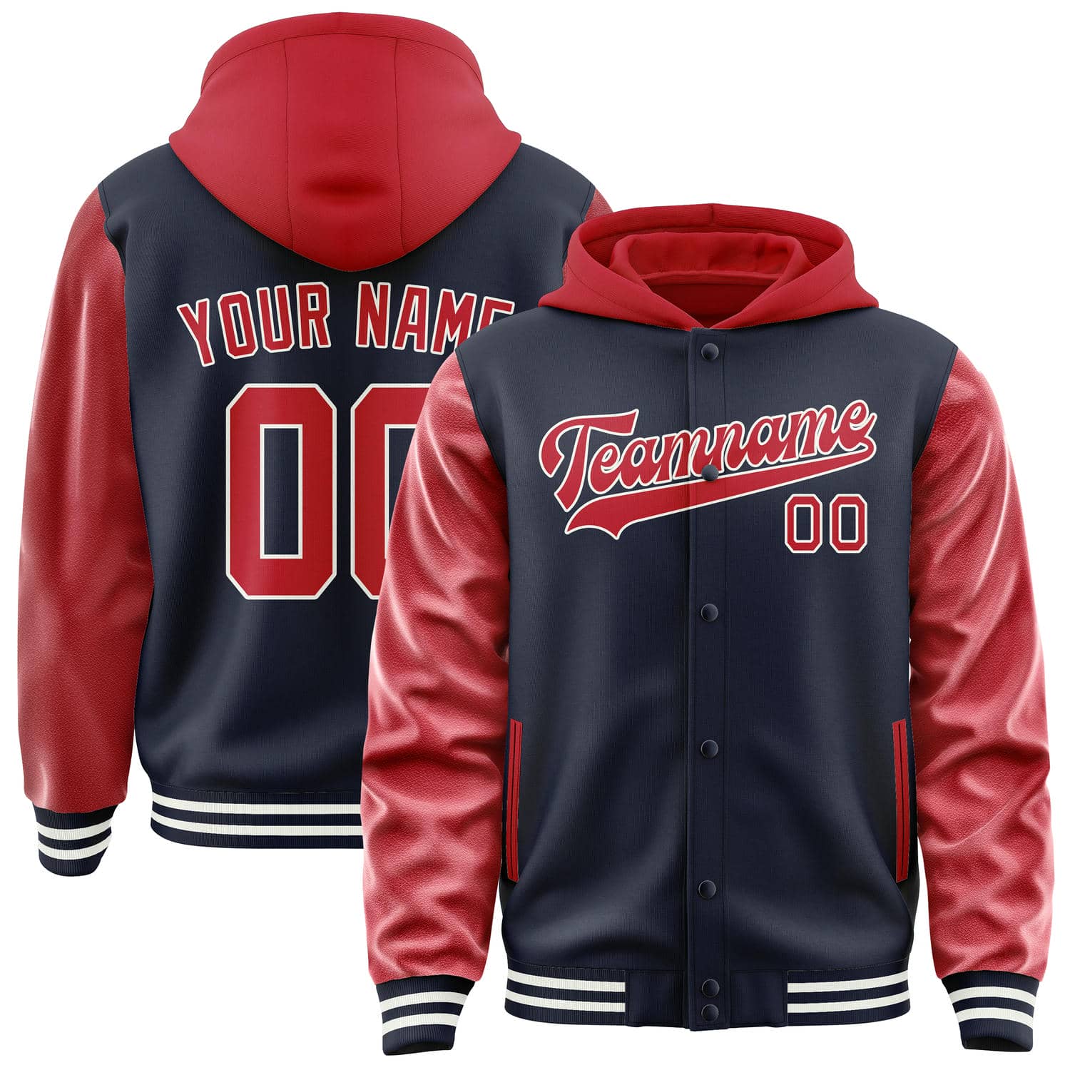 Custom Navy Red Jacket