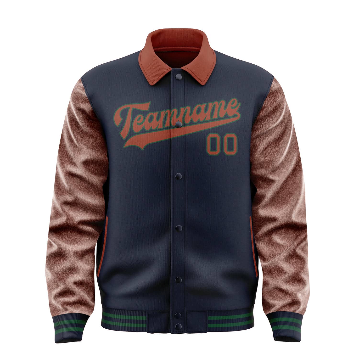 Custom Navy Coral Red Jacket
