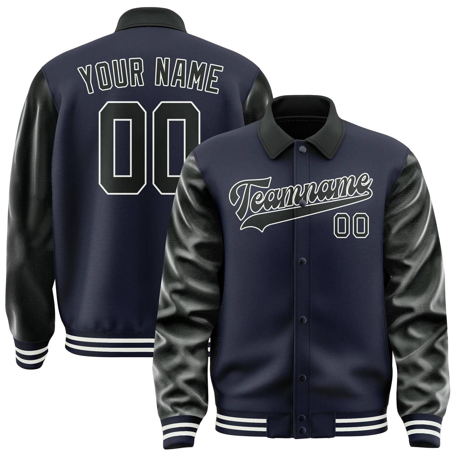 Custom Navy Black Jacket