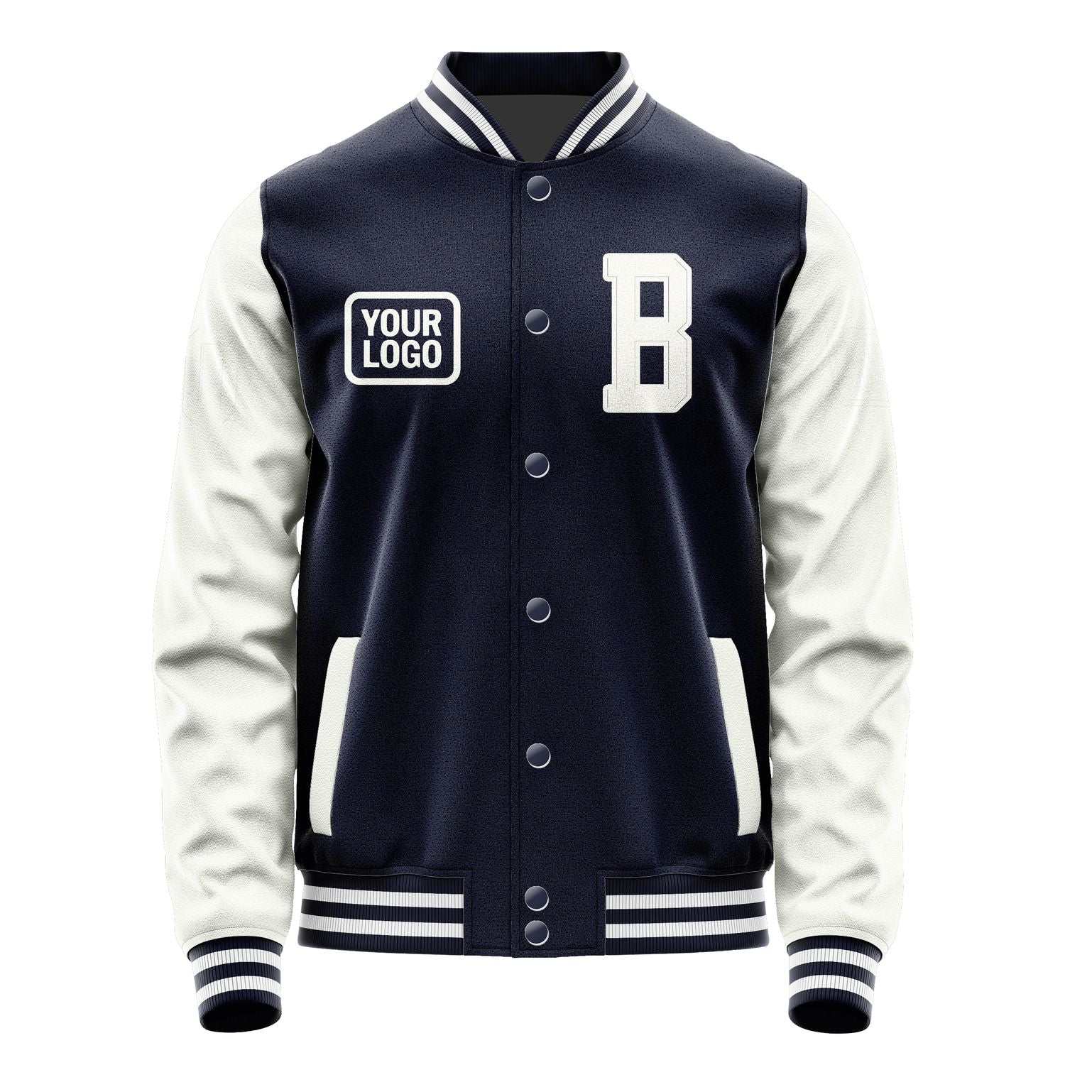 Custom Navy White Jacket JA111118111818181818