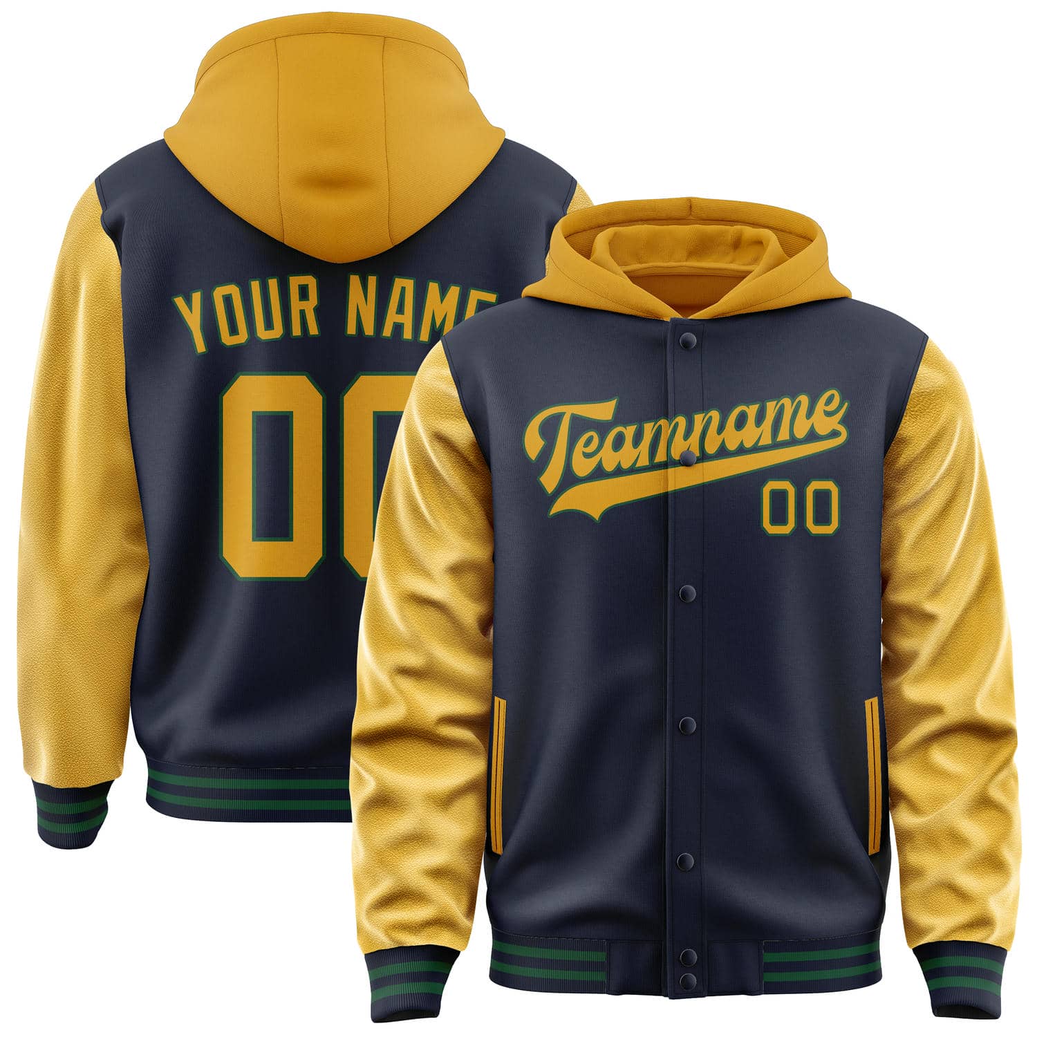 Custom Navy Yellow Jacket