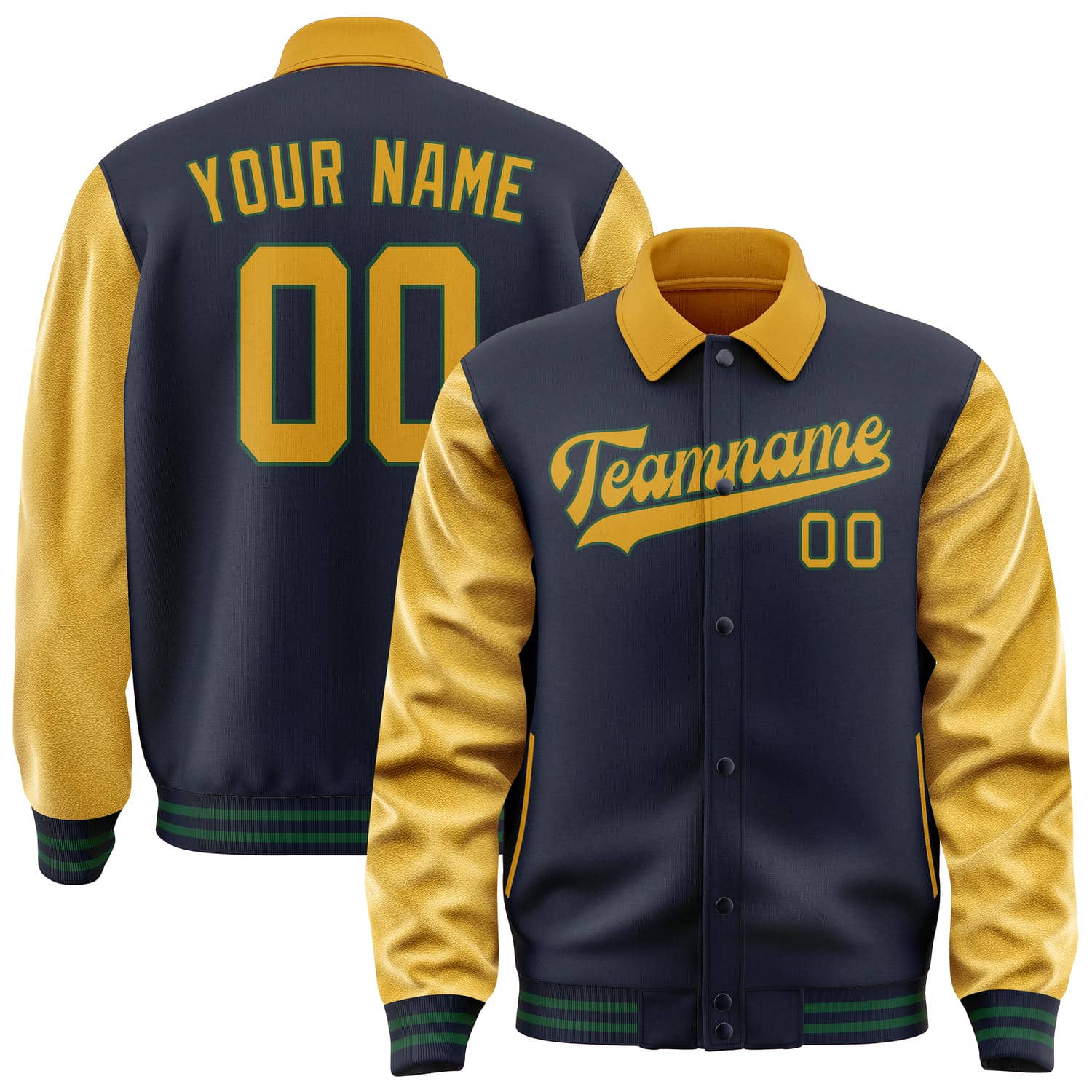 Custom Navy Yellow Jacket