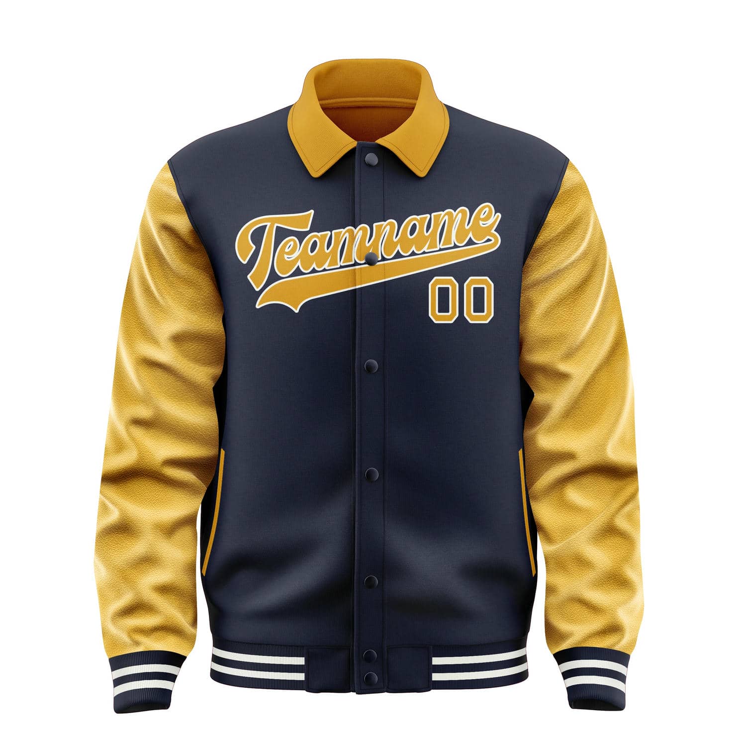Custom Navy Yellow Jacket