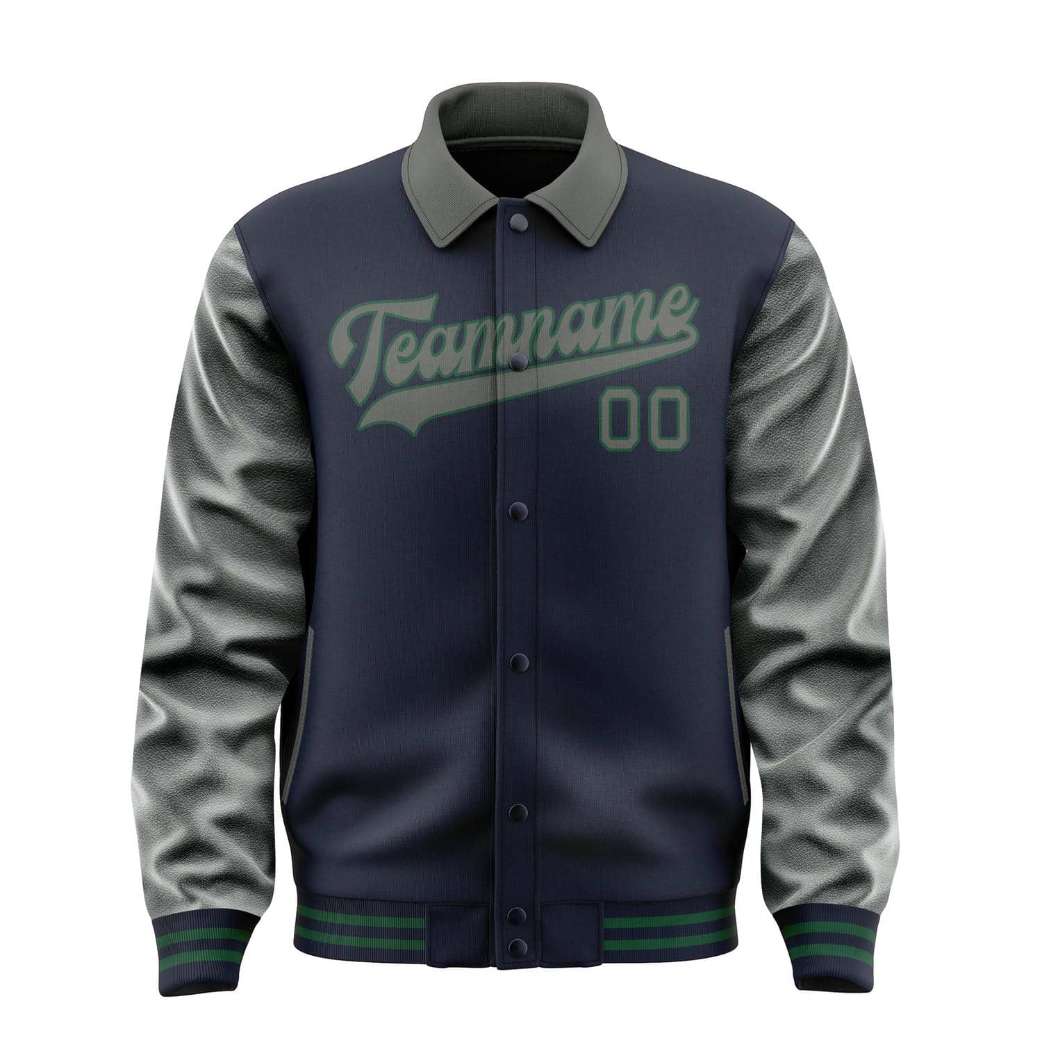 Custom Navy Dark Grey Jacket