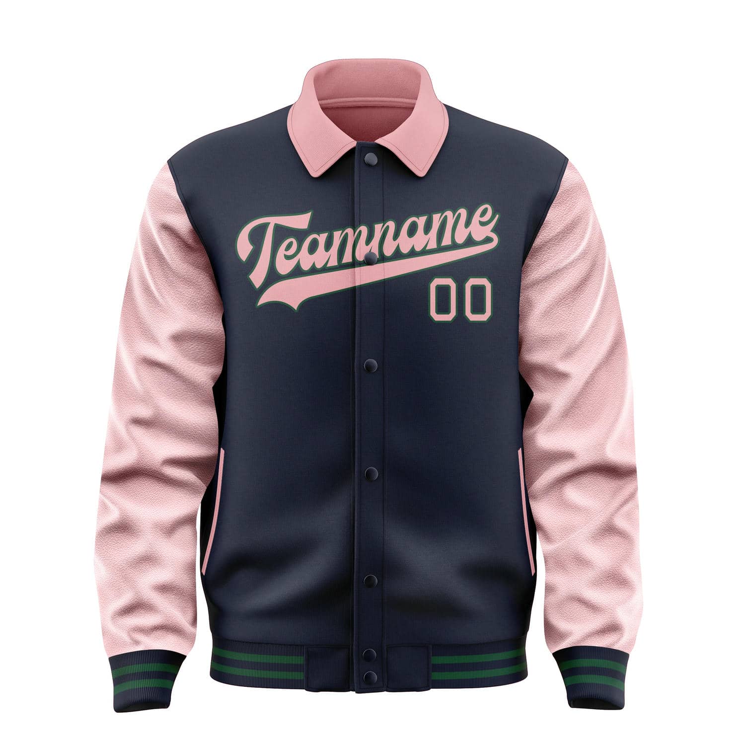 Custom Navy Light Pink Jacket