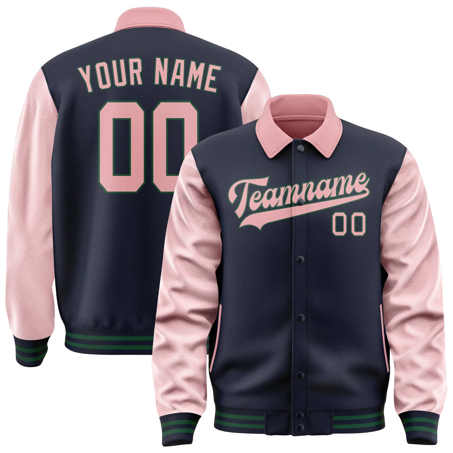Custom Navy Light Pink Jacket