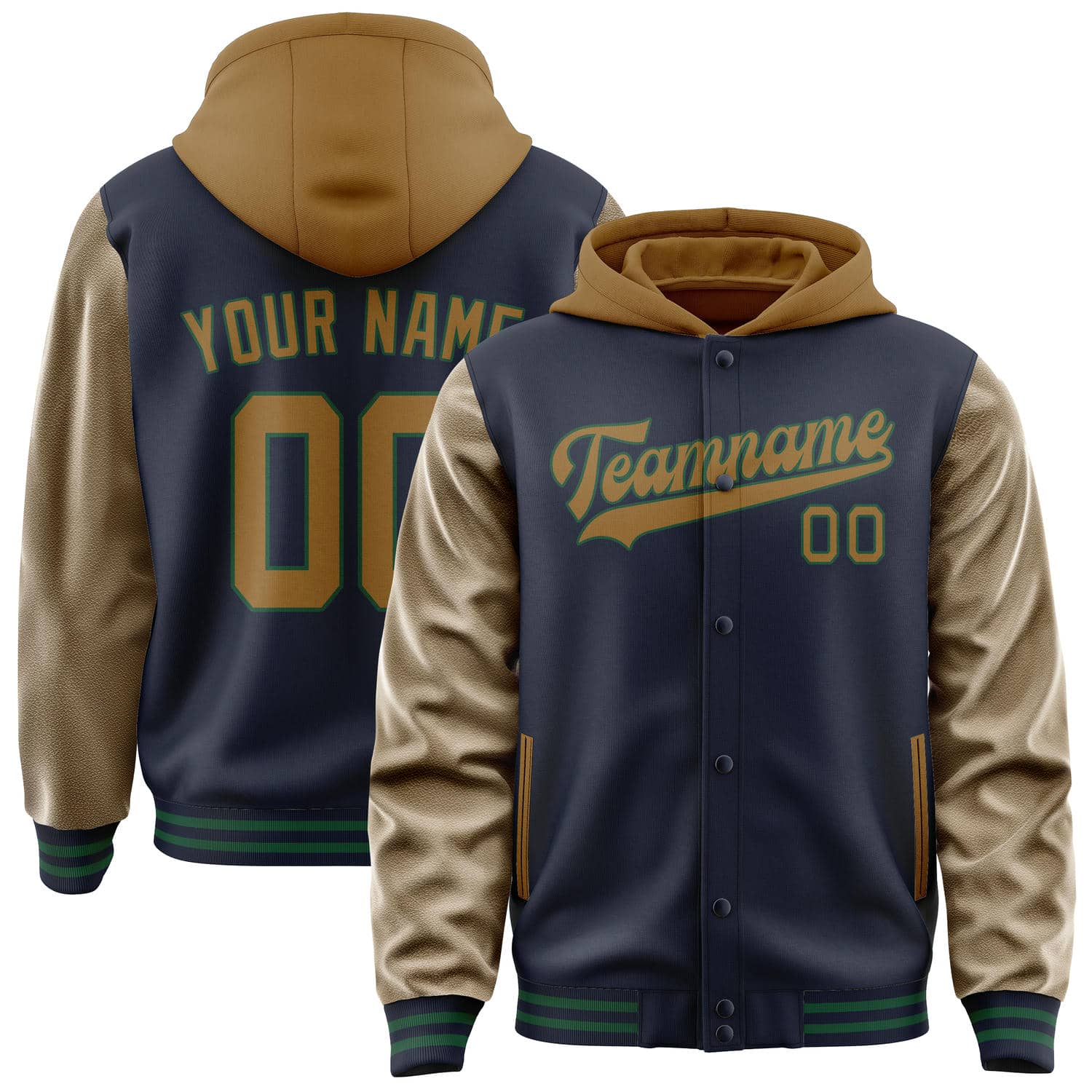 Custom Navy Khaki Jacket