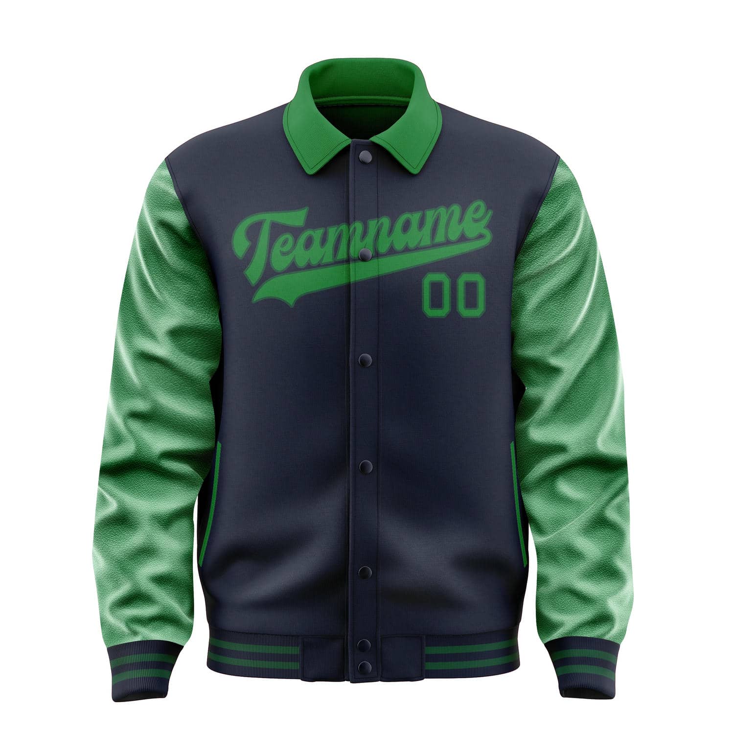 Custom Navy Emerald Green Jacket
