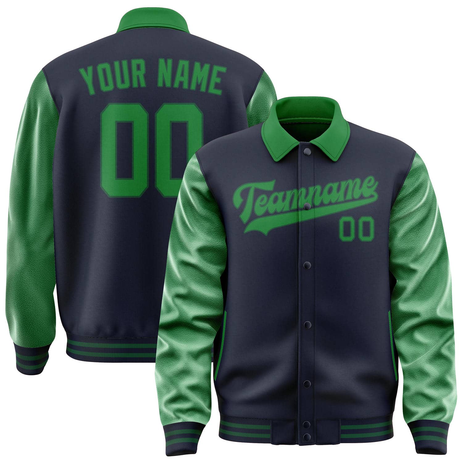 Custom Navy Emerald Green Jacket