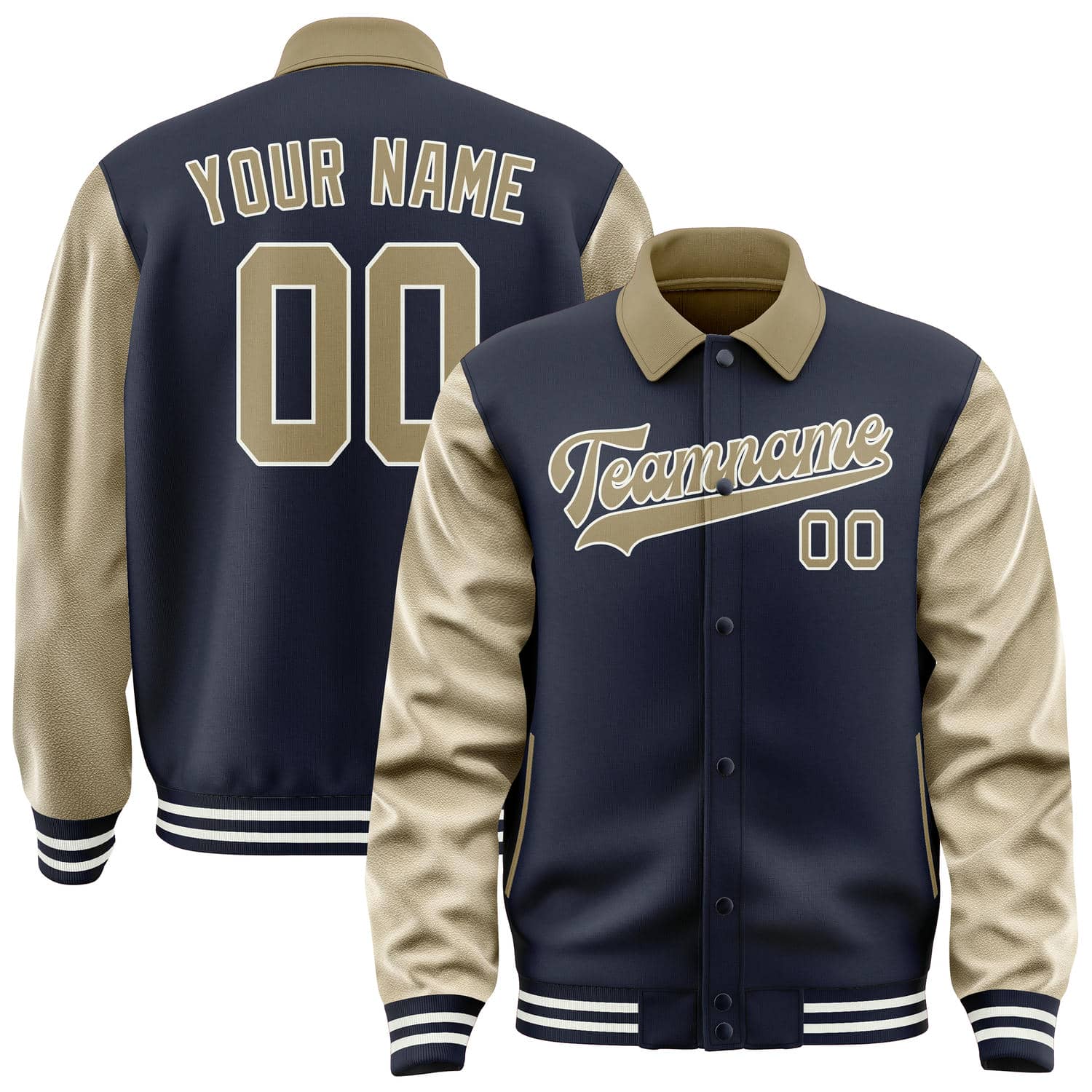 Custom Navy Light Khaki Jacket