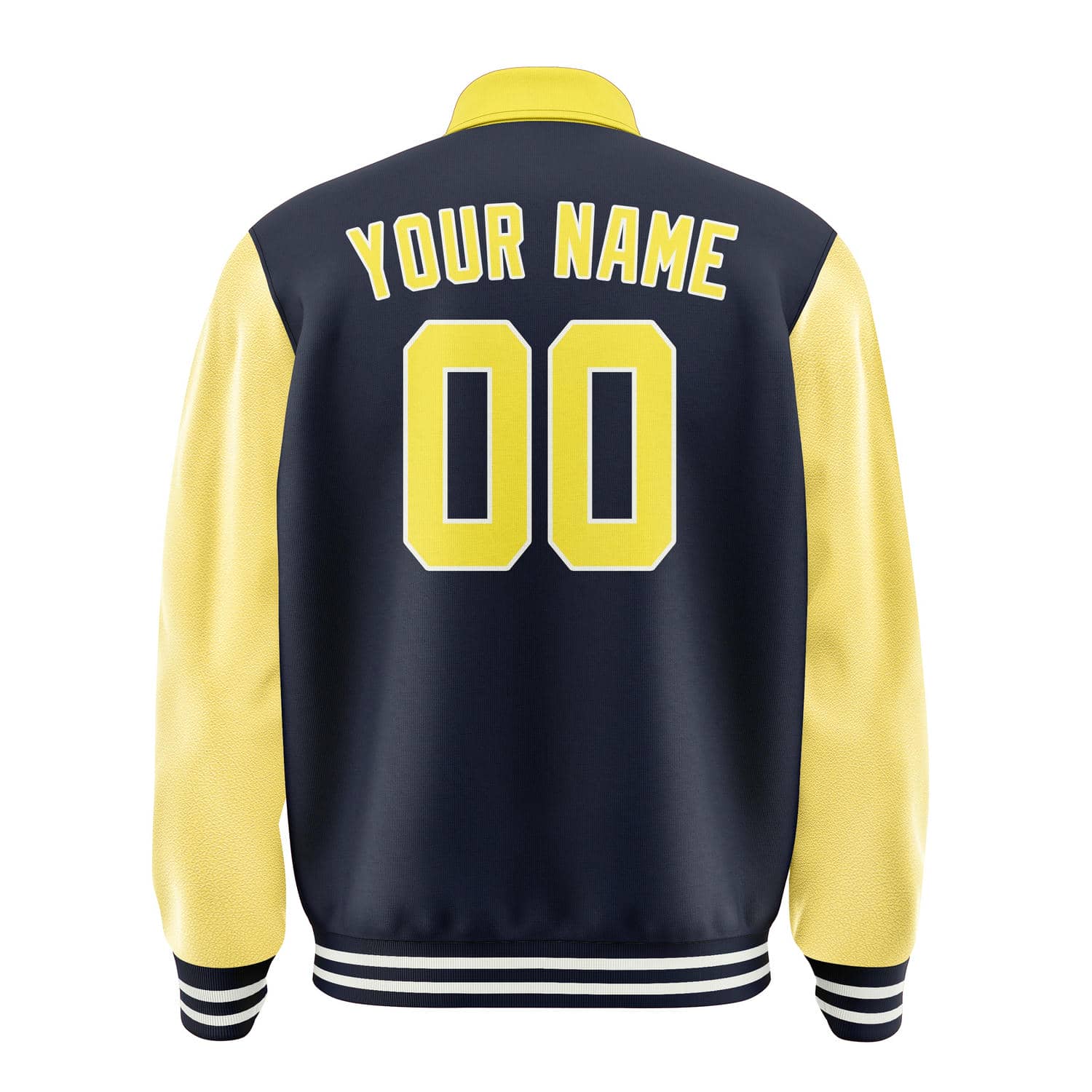 Custom Navy Light Yellow Jacket