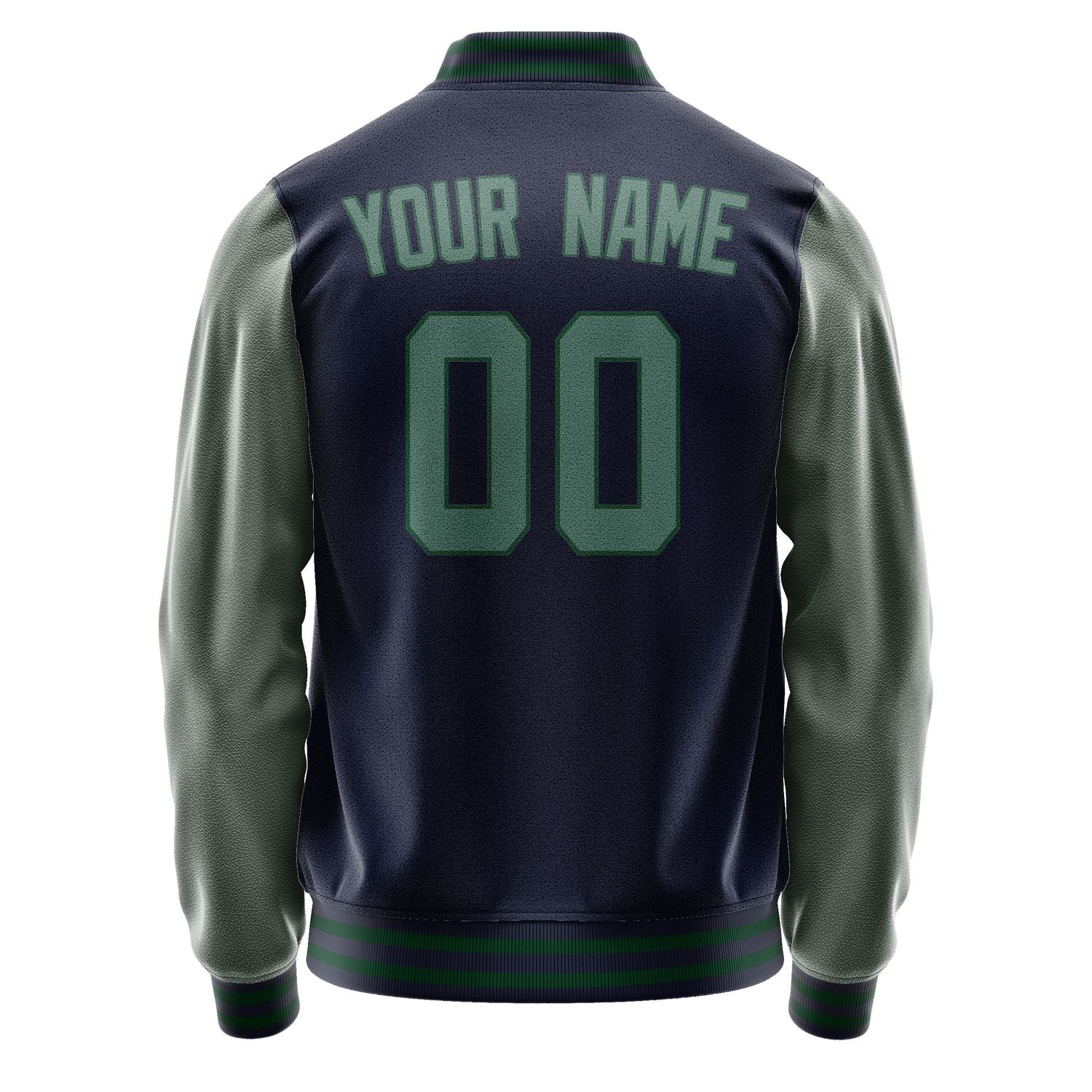 Custom Navy Blue Green Jacket JA1111271105B30527