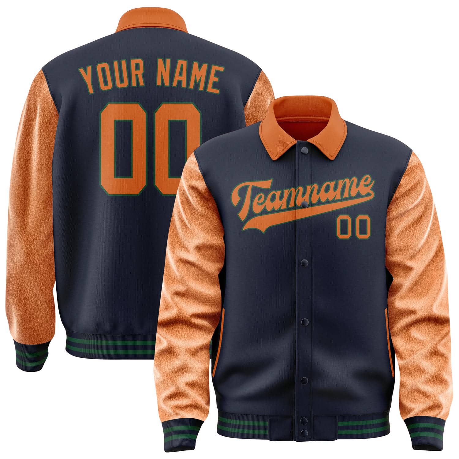 Custom Navy Orange Jacket