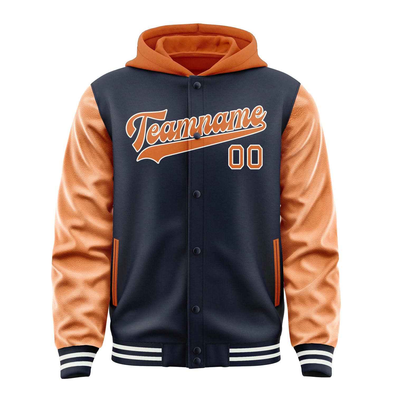 Custom Navy Orange Jacket