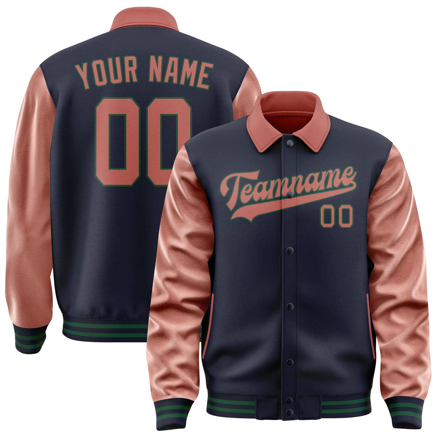 Custom Navy Copper Rose Jacket