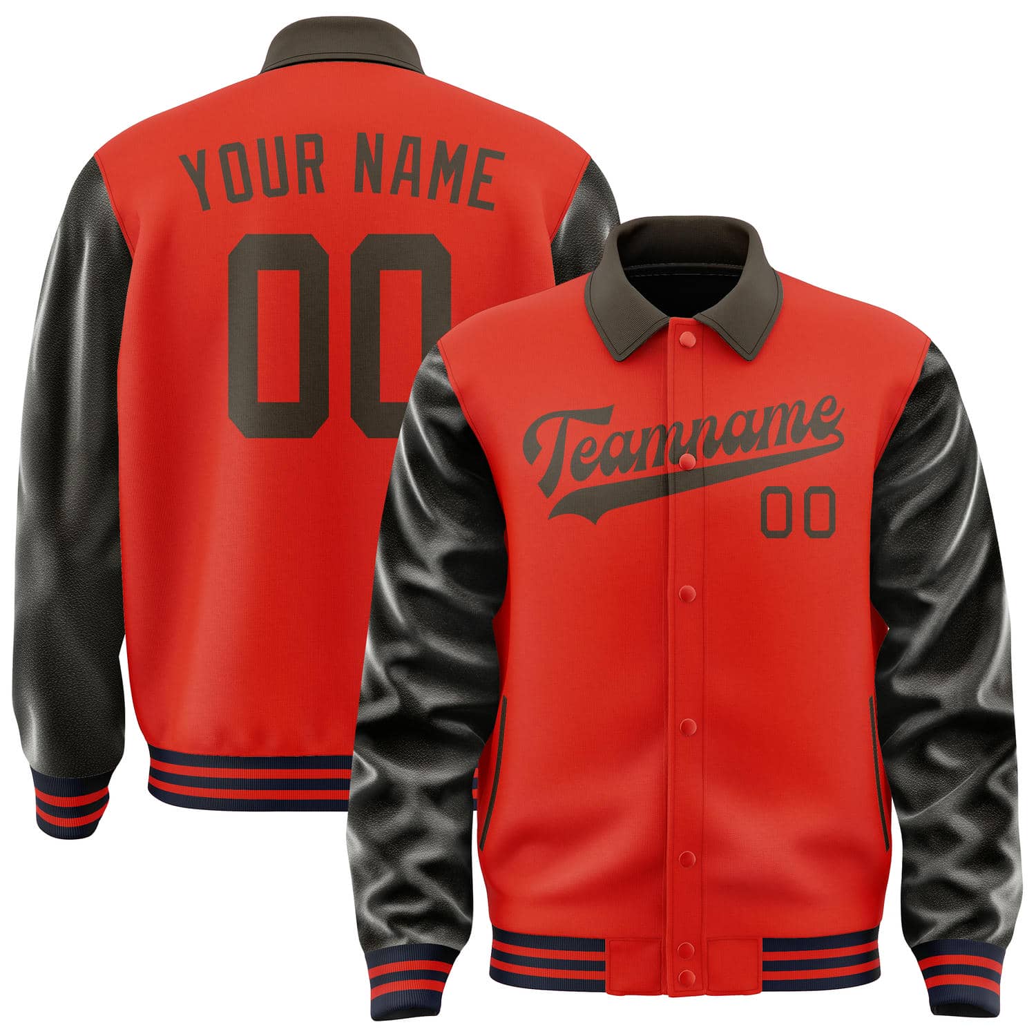 Custom Orange Red Brown Jacket