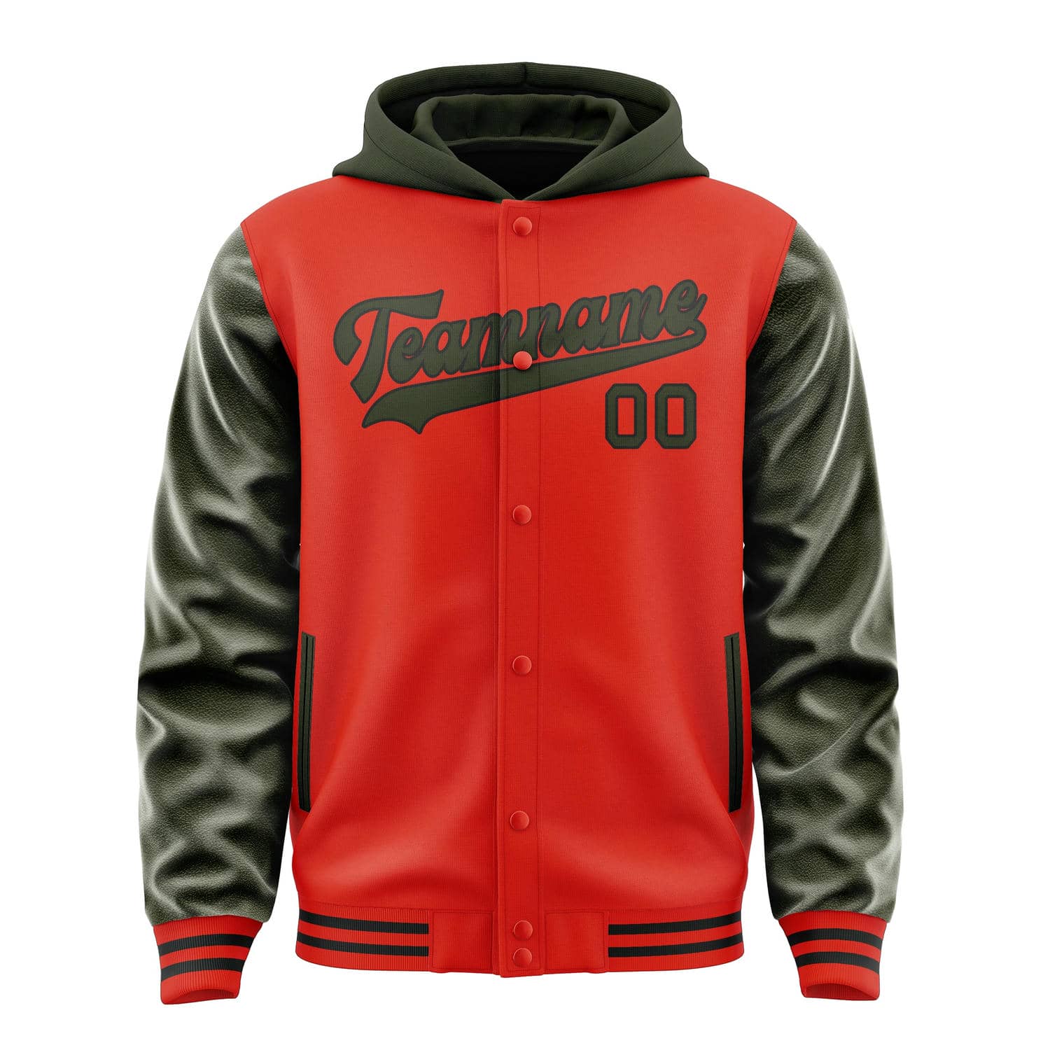 Custom Orange Red Olive Jacket