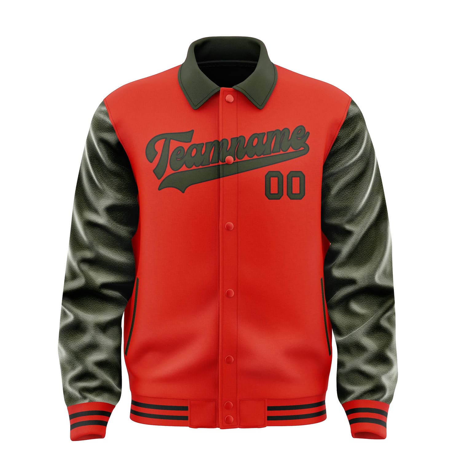 Custom Orange Red Olive Jacket