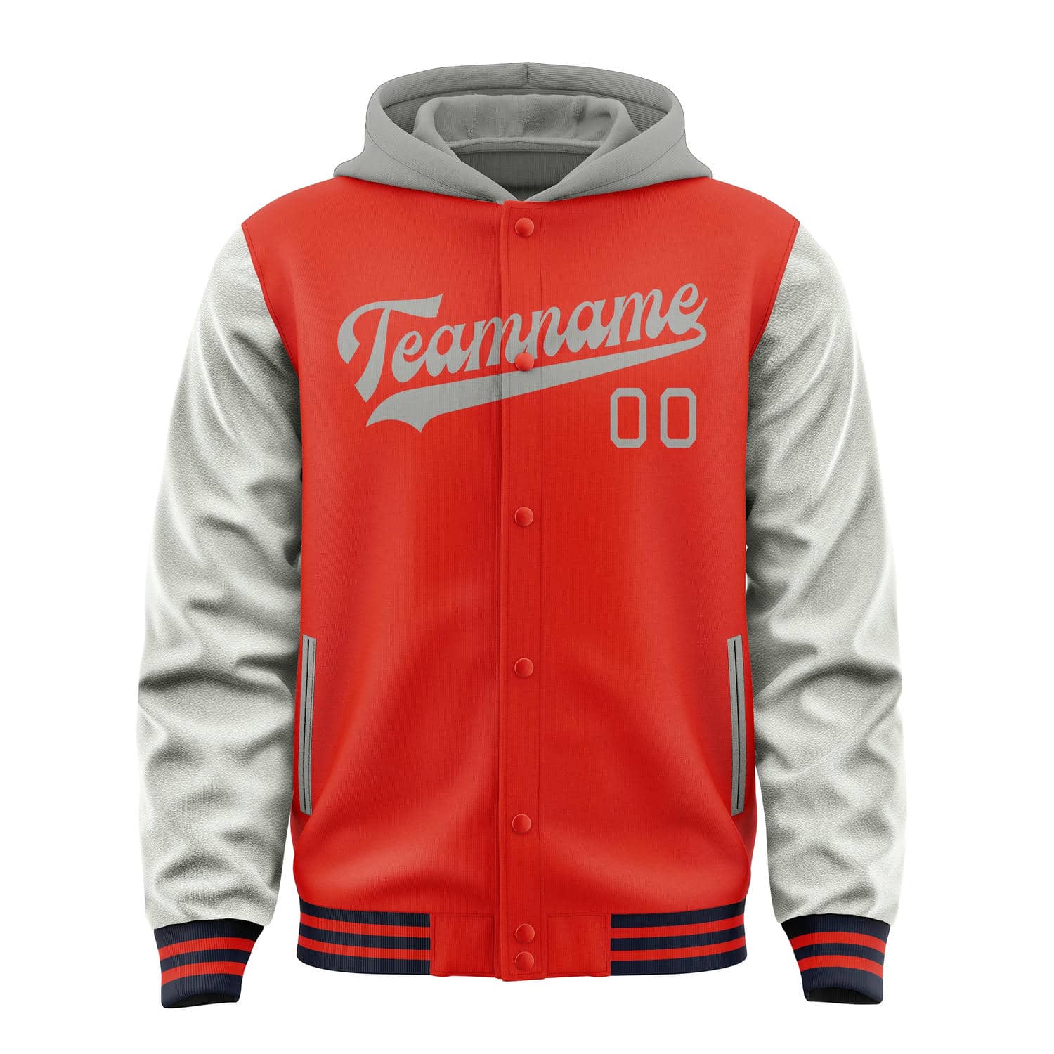 Custom Orange Red Gray Jacket