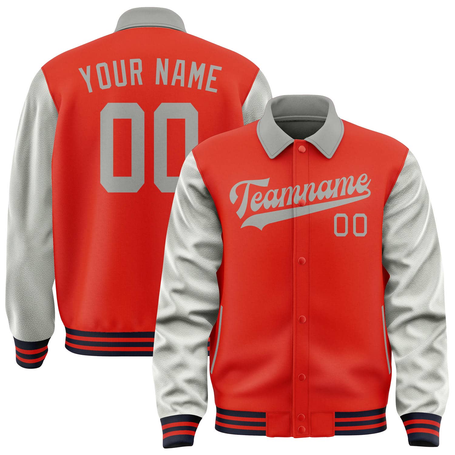 Custom Orange Red Gray Jacket