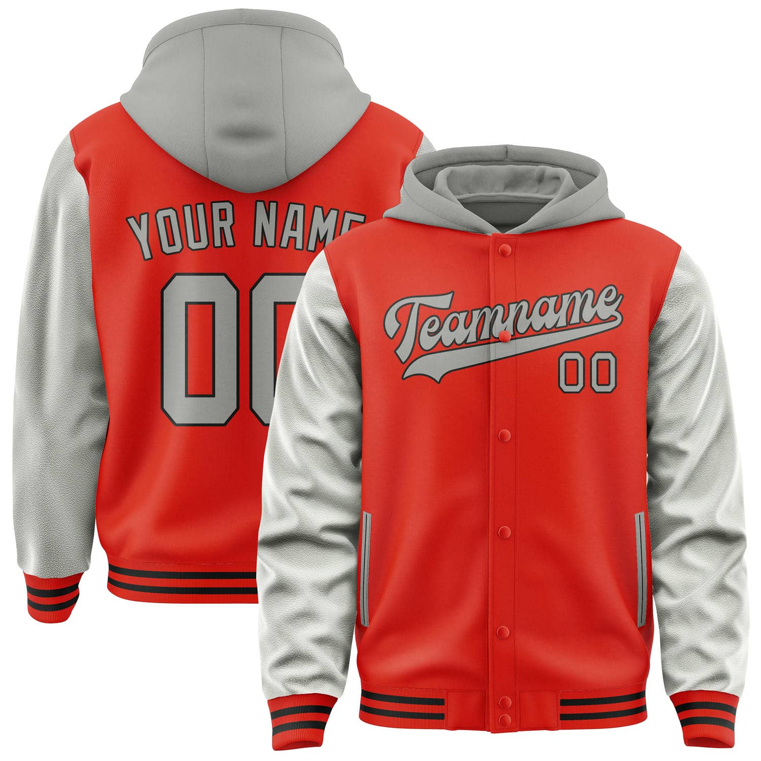 Custom Orange Red Gray Jacket