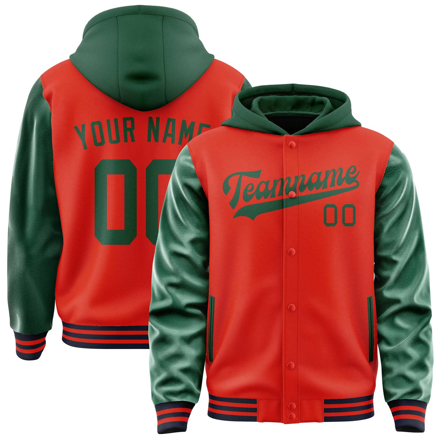 Custom Orange Red Green Jacket