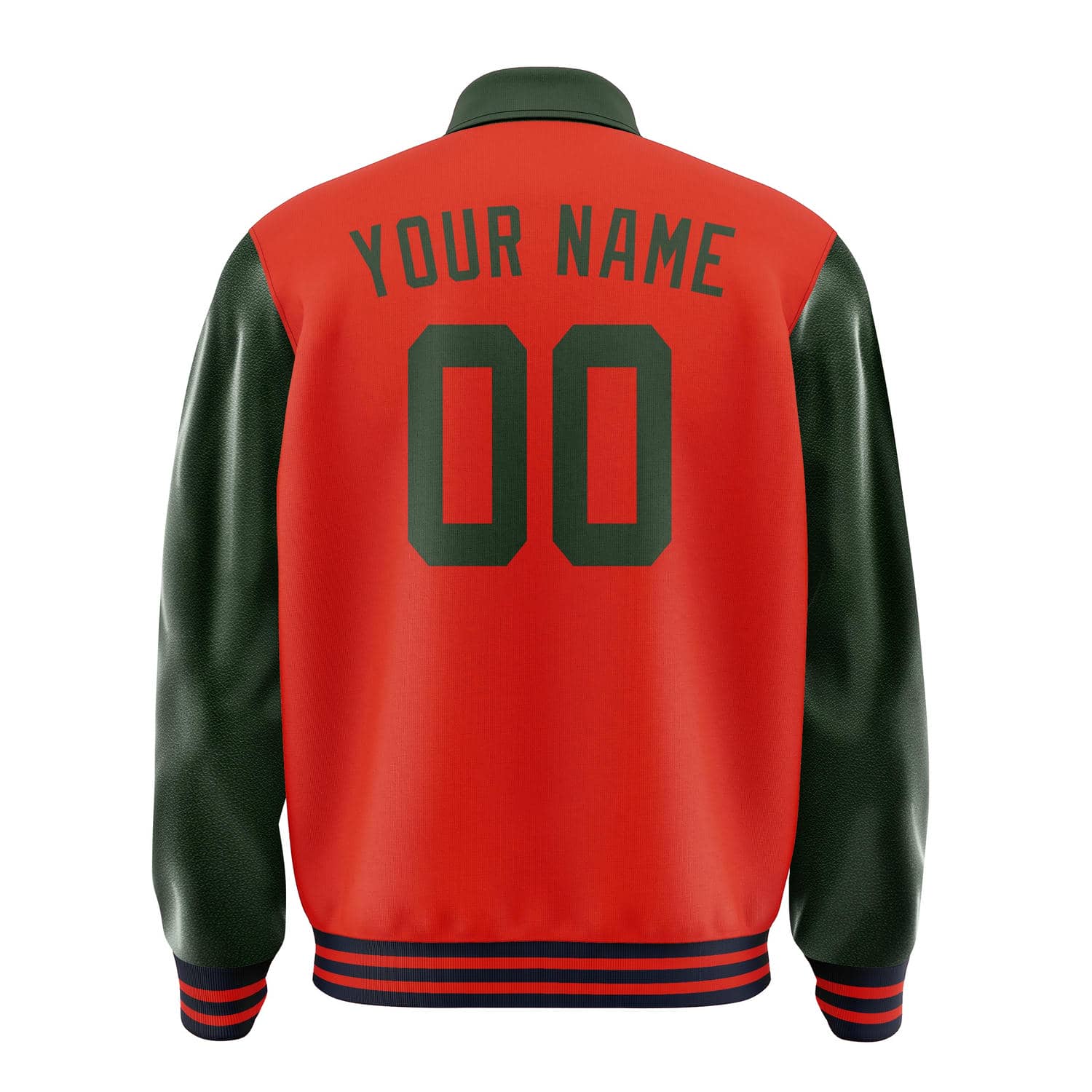 Custom Orange Red Dark Green Jacket