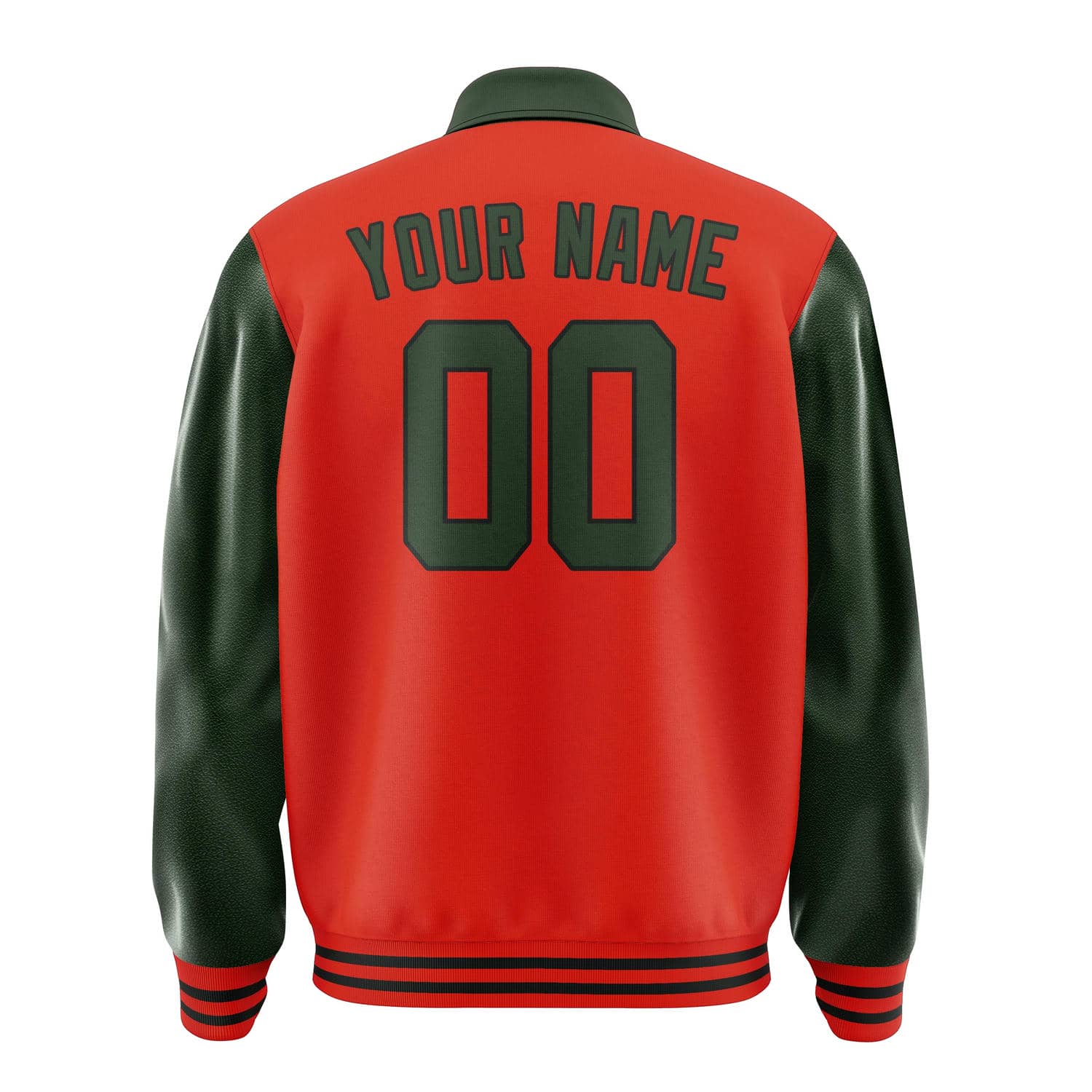 Custom Orange Red Dark Green Jacket