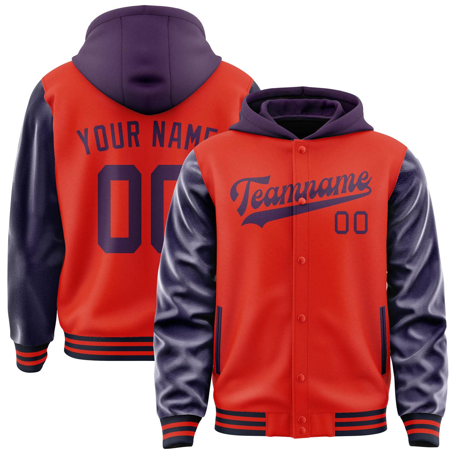 Custom Orange Red Purple Jacket