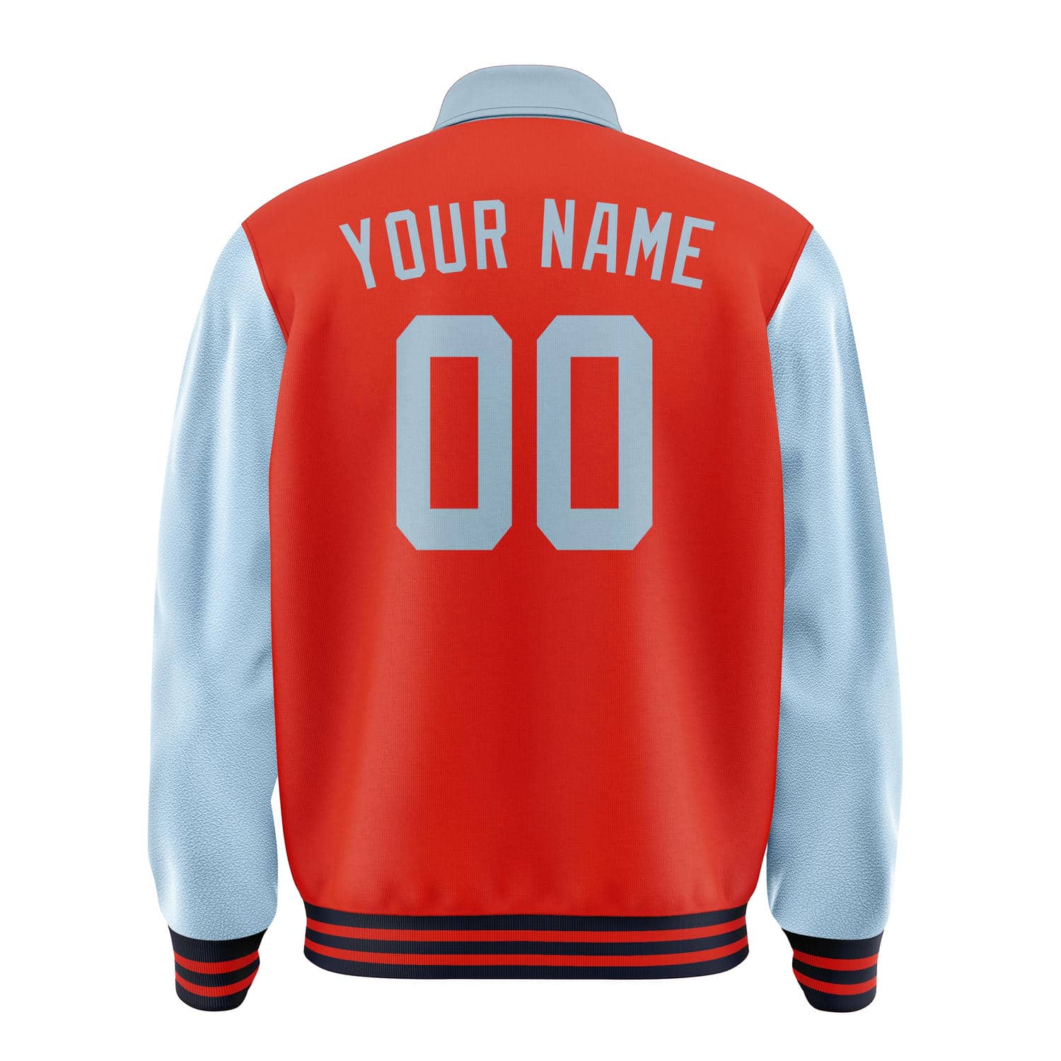 Custom Orange Red Light Blue Jacket