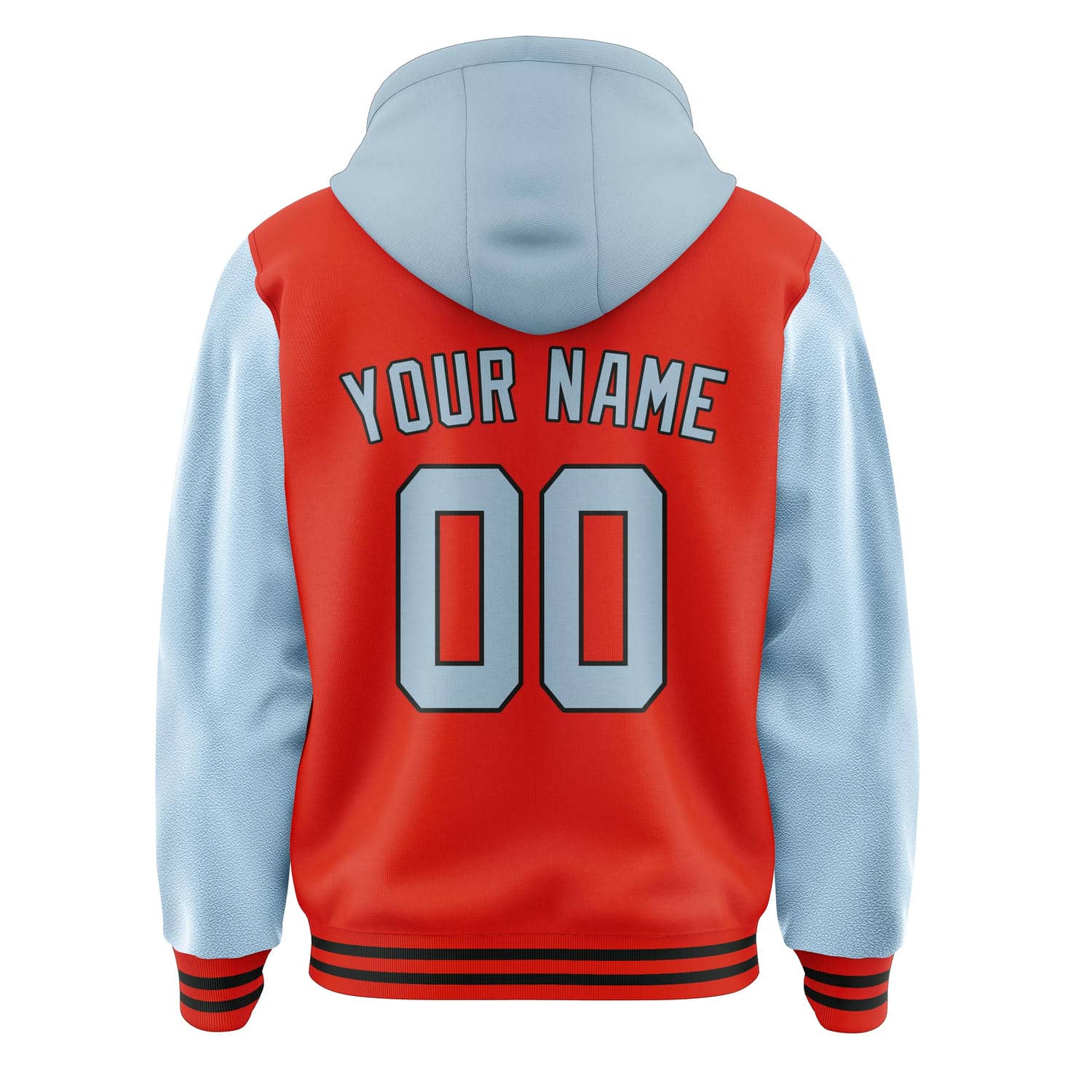 Custom Orange Red Light Blue Jacket