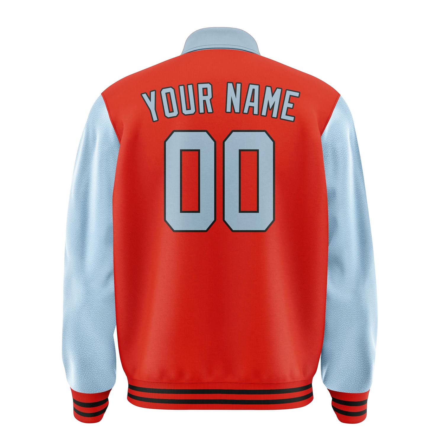 Custom Orange Red Light Blue Jacket