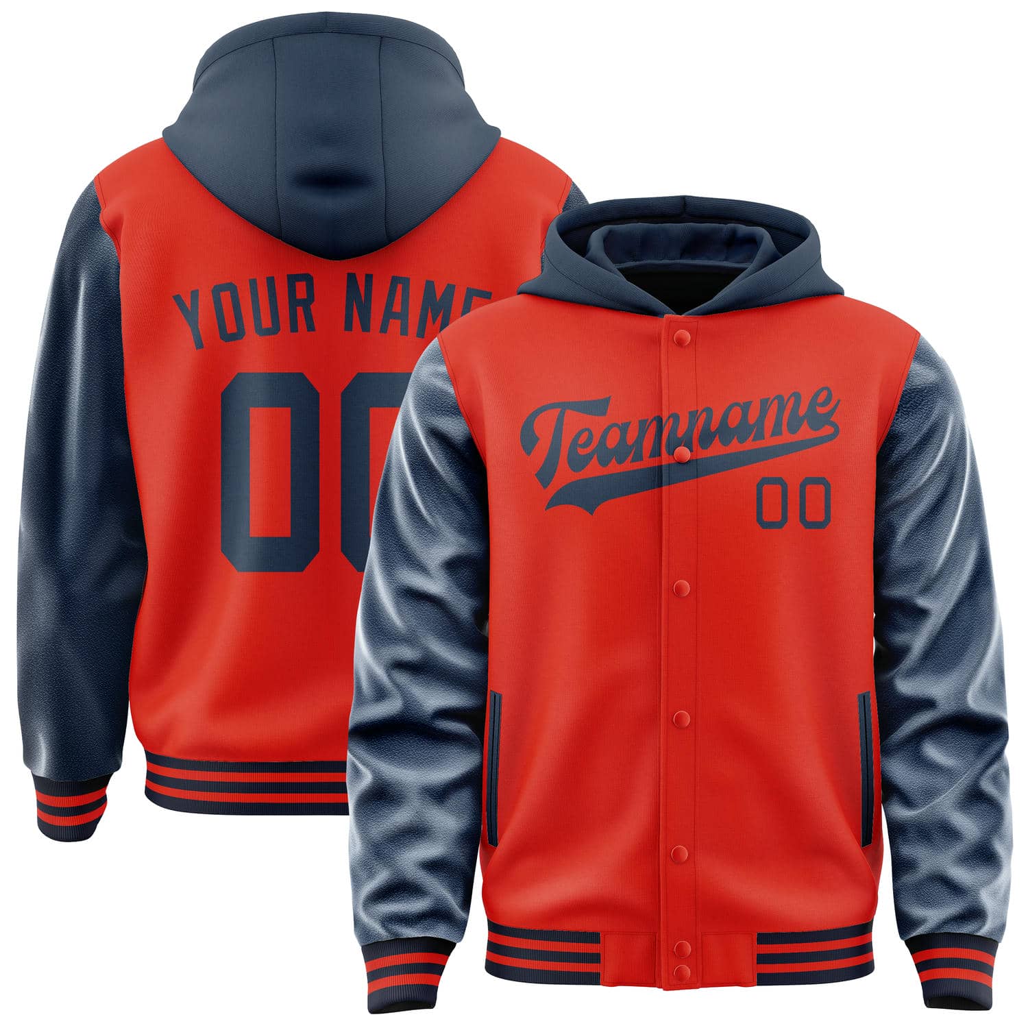 Custom Orange Red Blue Jacket