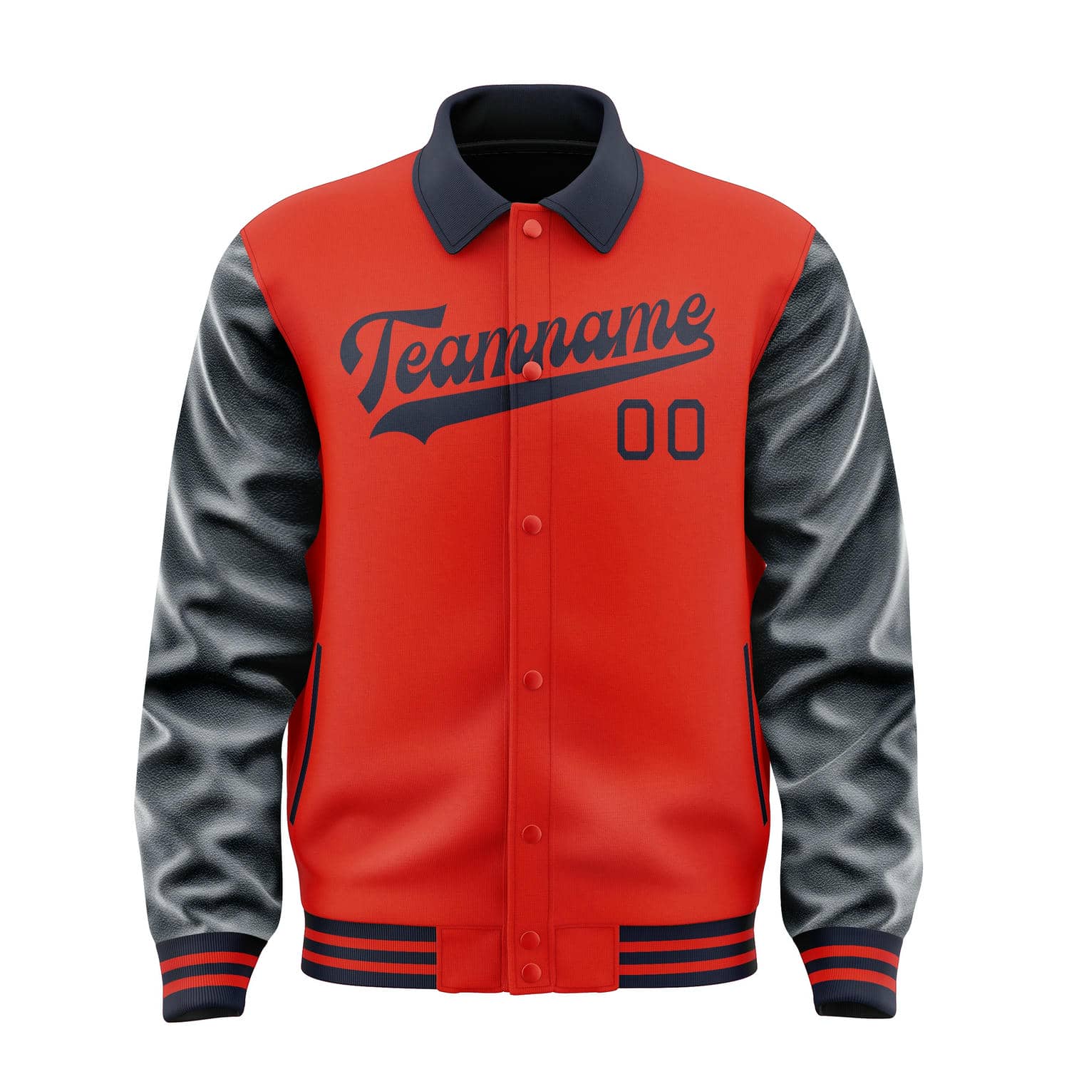 Custom Orange Red Navy Jacket