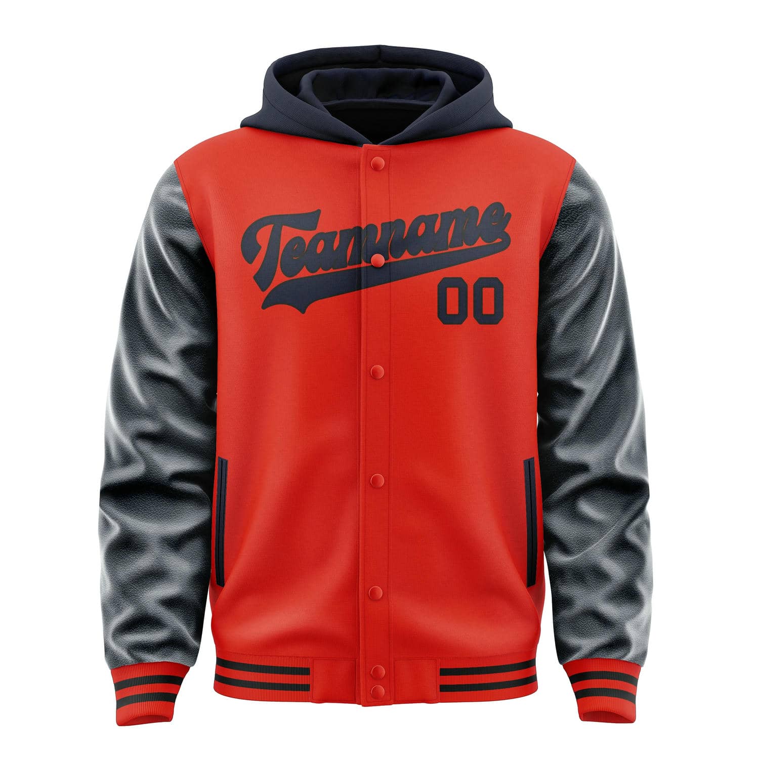 Custom Orange Red Navy Jacket