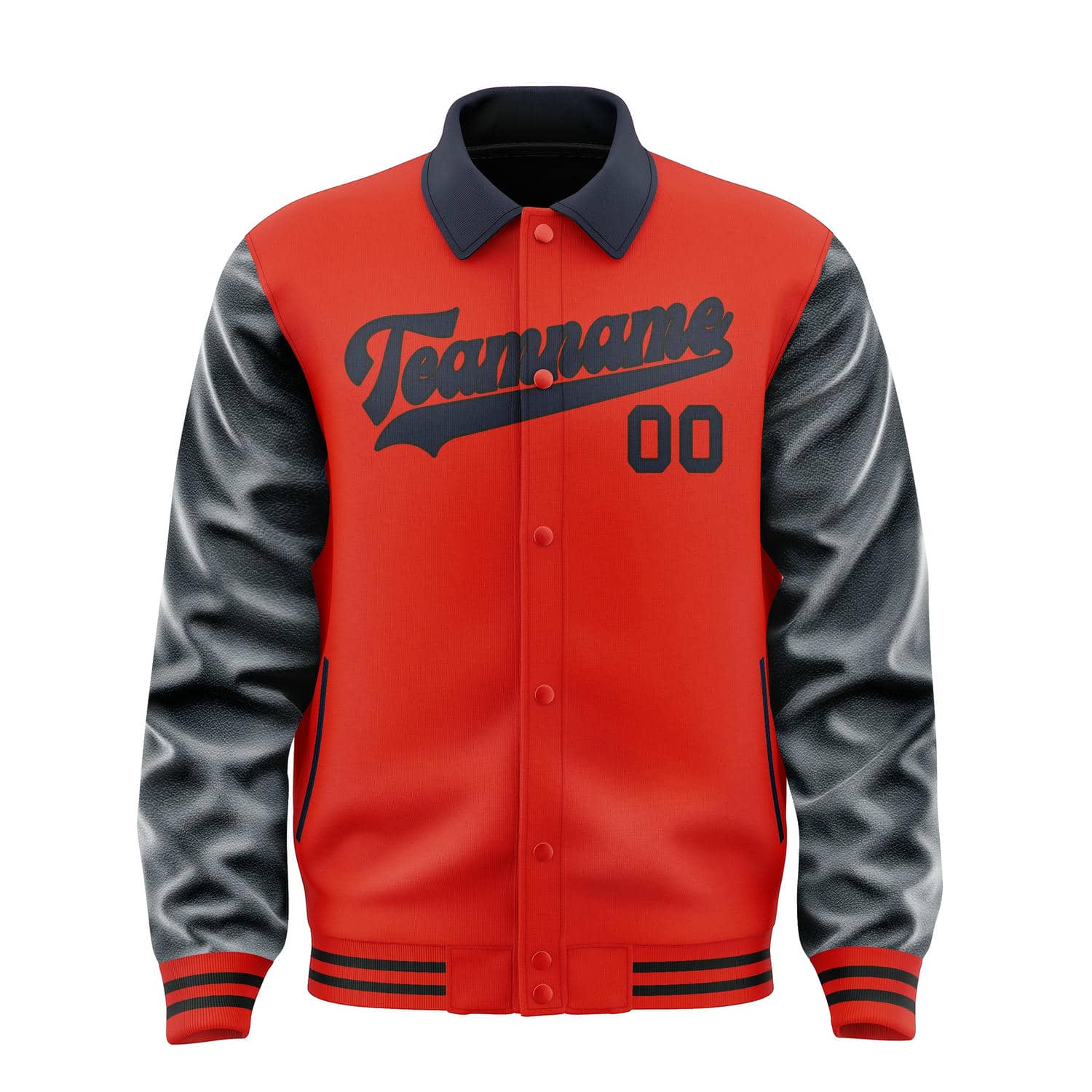 Custom Orange Red Navy Jacket