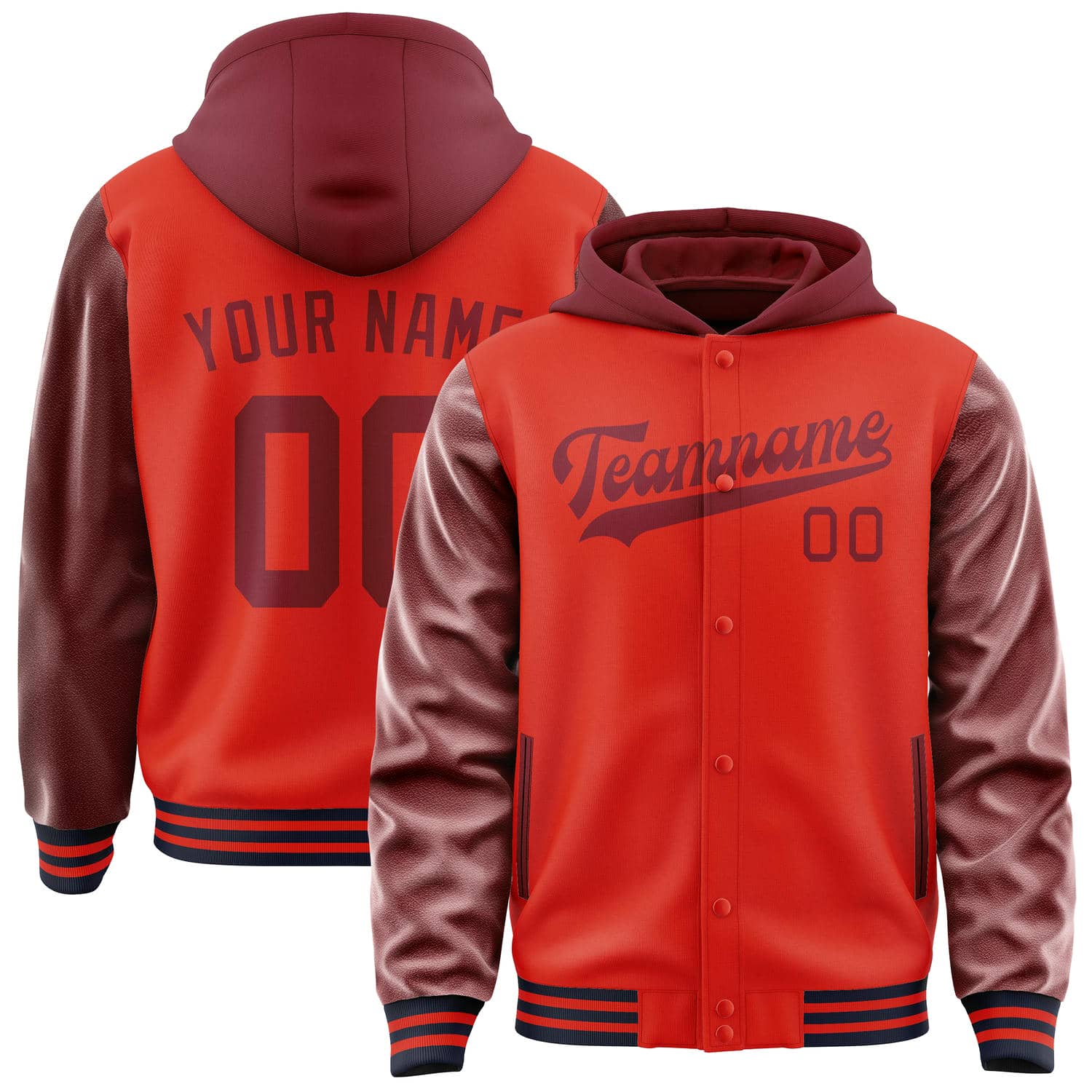 Custom Orange Red Crimson Red Jacket