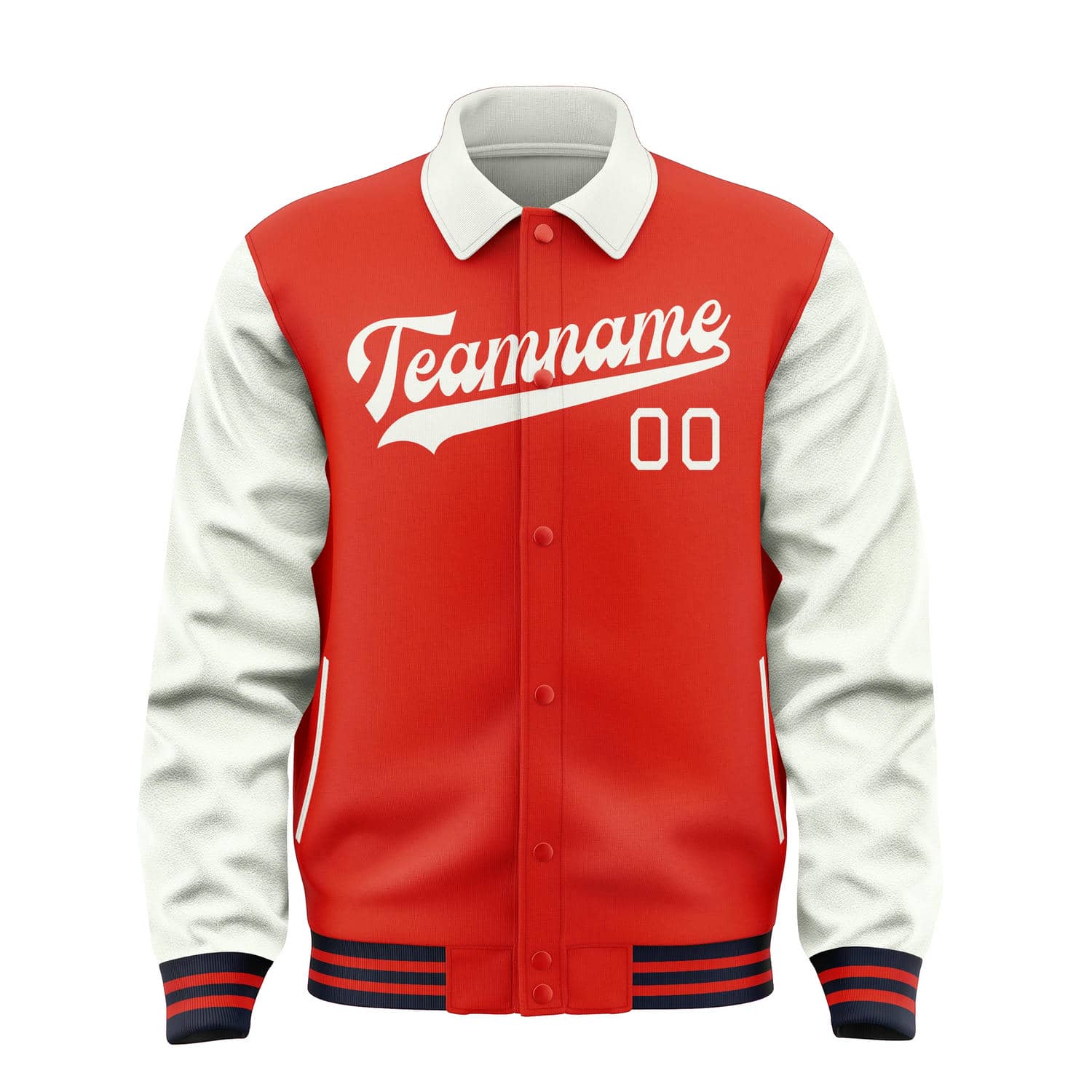 Custom Orange Red White Jacket