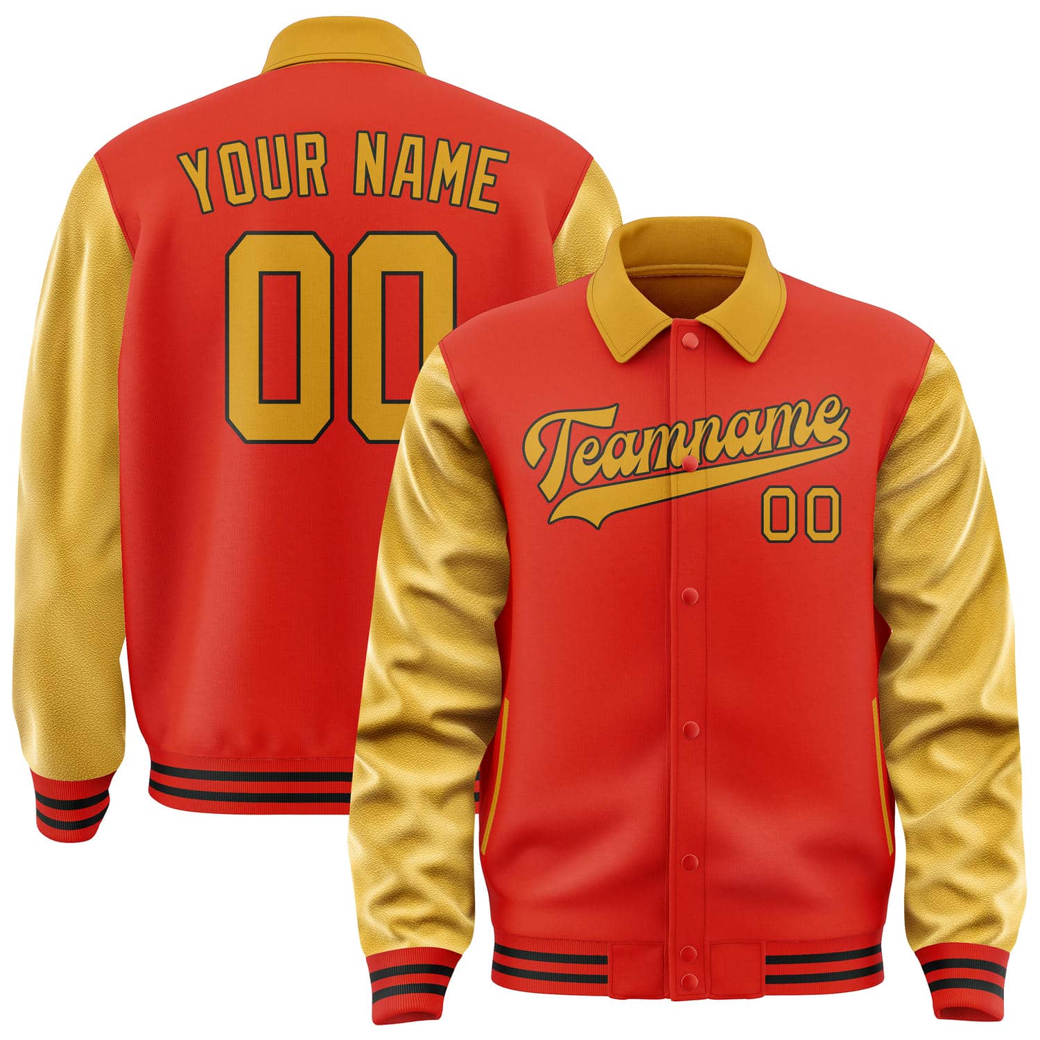 Custom Orange Red Yellow Jacket