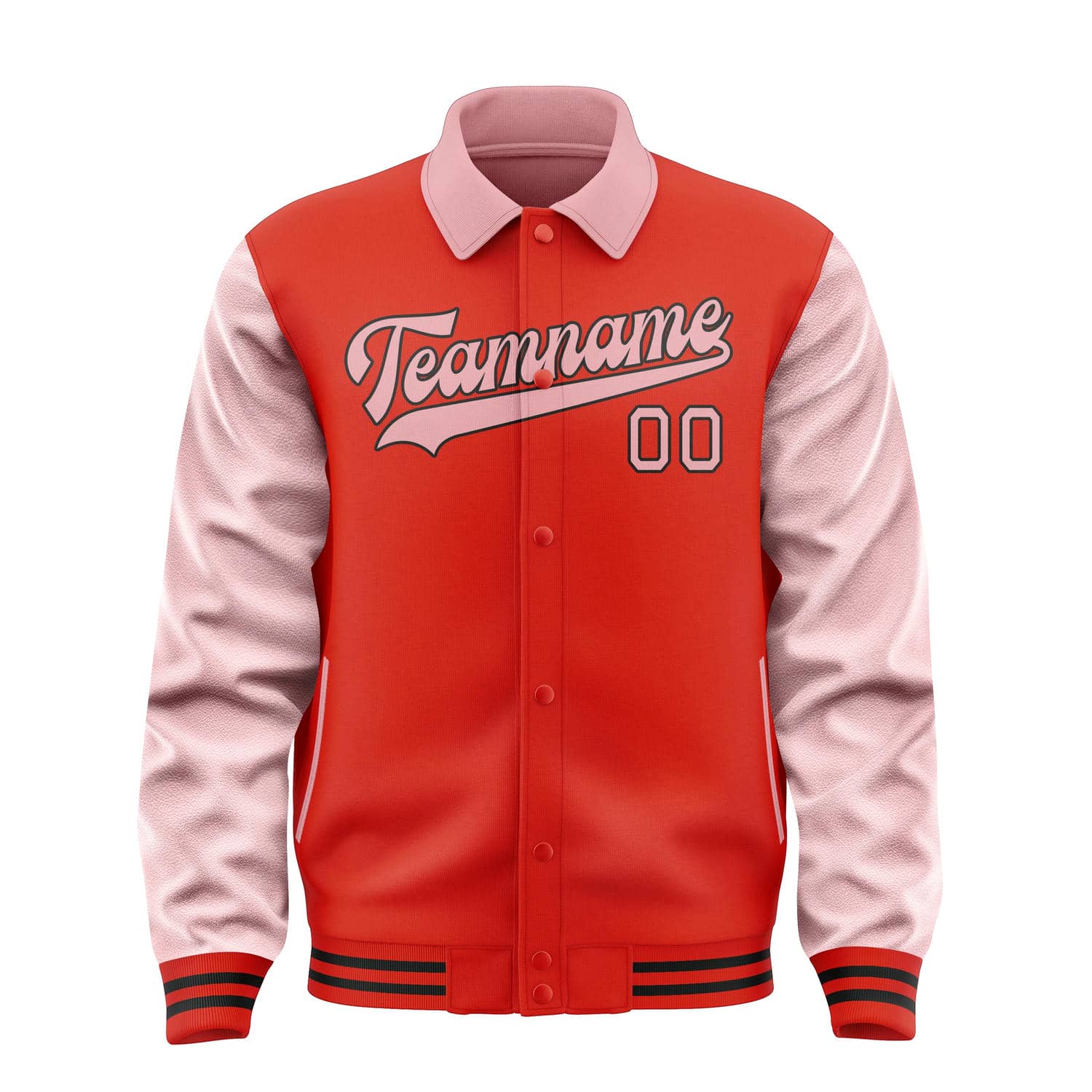 Custom Orange Red Light Pink Jacket