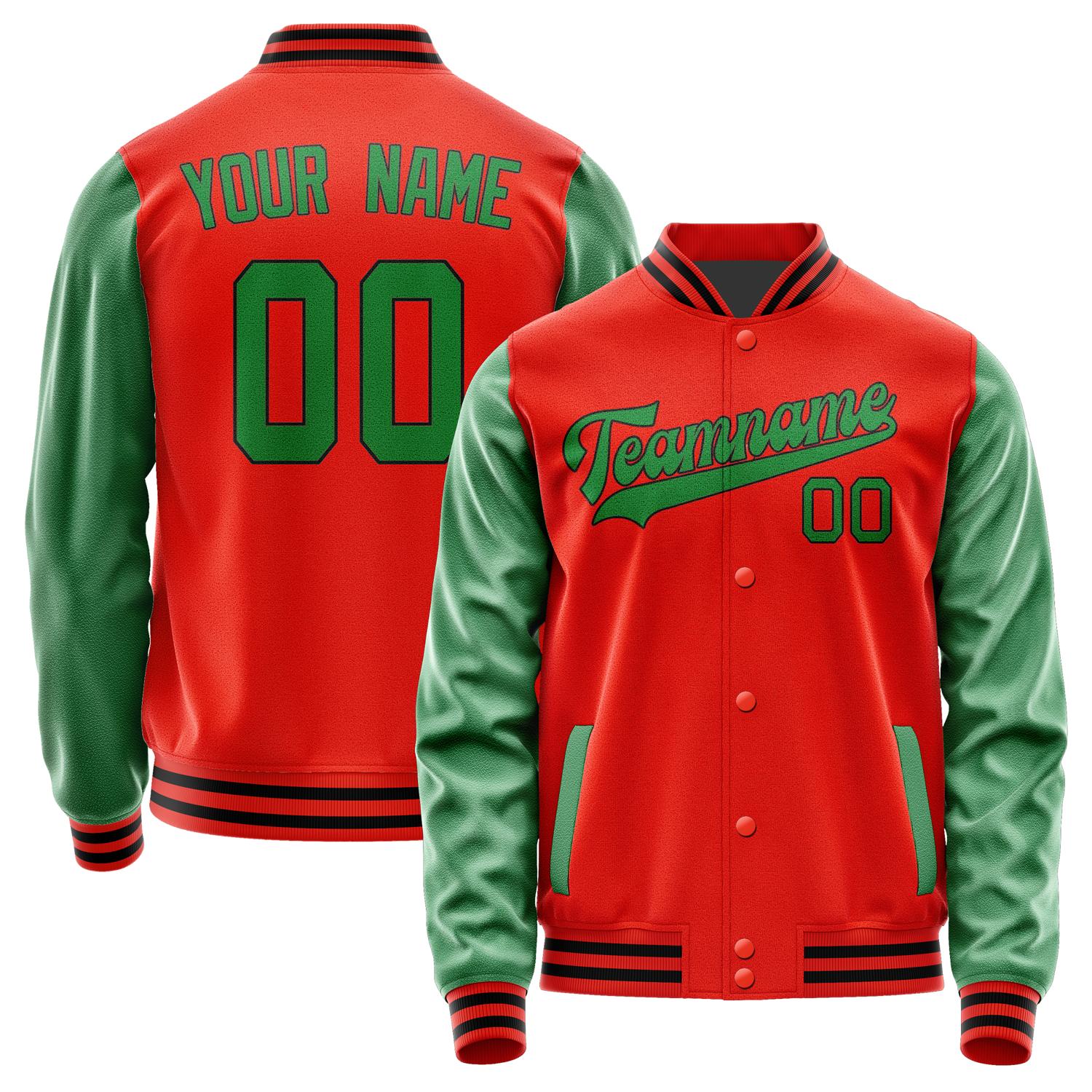 Custom Orange Red Emerald Green Jacket JA1212241217B31724