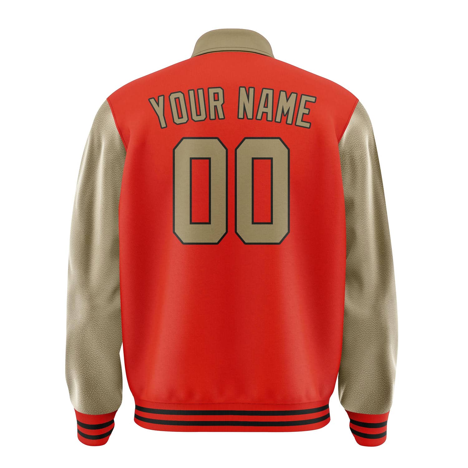 Custom Orange Red Light Khaki Jacket