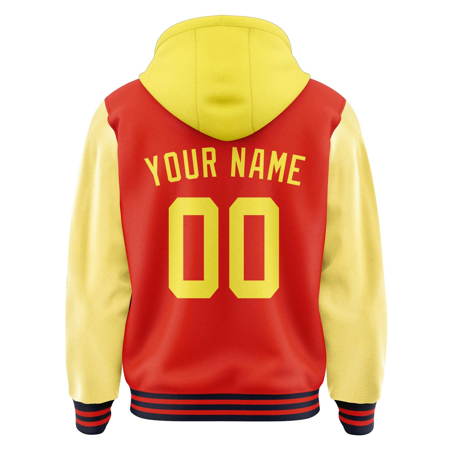 Custom Orange Red Light Yellow Jacket